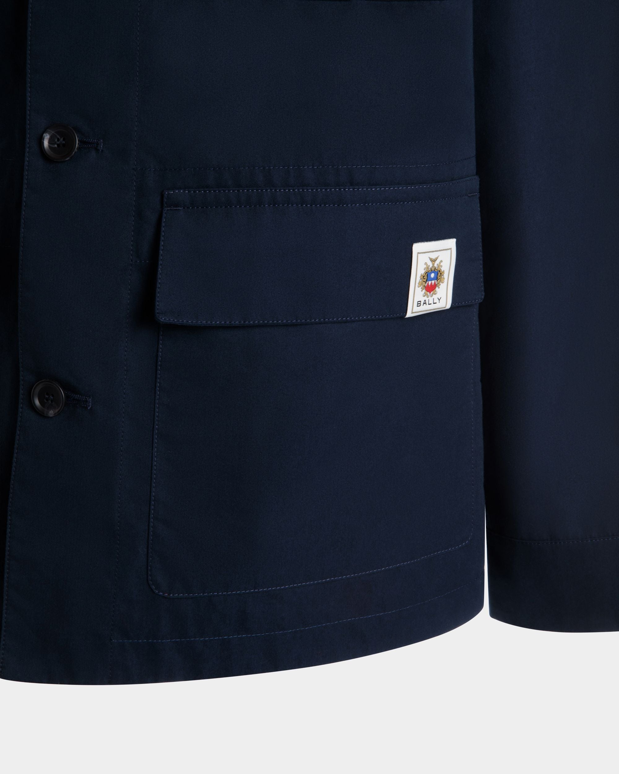 Field Jacket In Misto Cotone Navy Blue - Uomo - Bally - 02