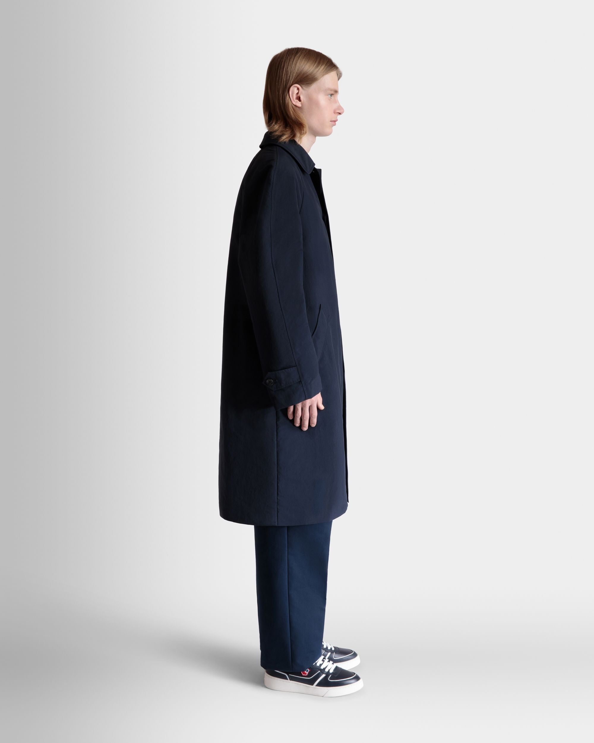 Trench In Nylon Navy Blue - Uomo - Bally - 05