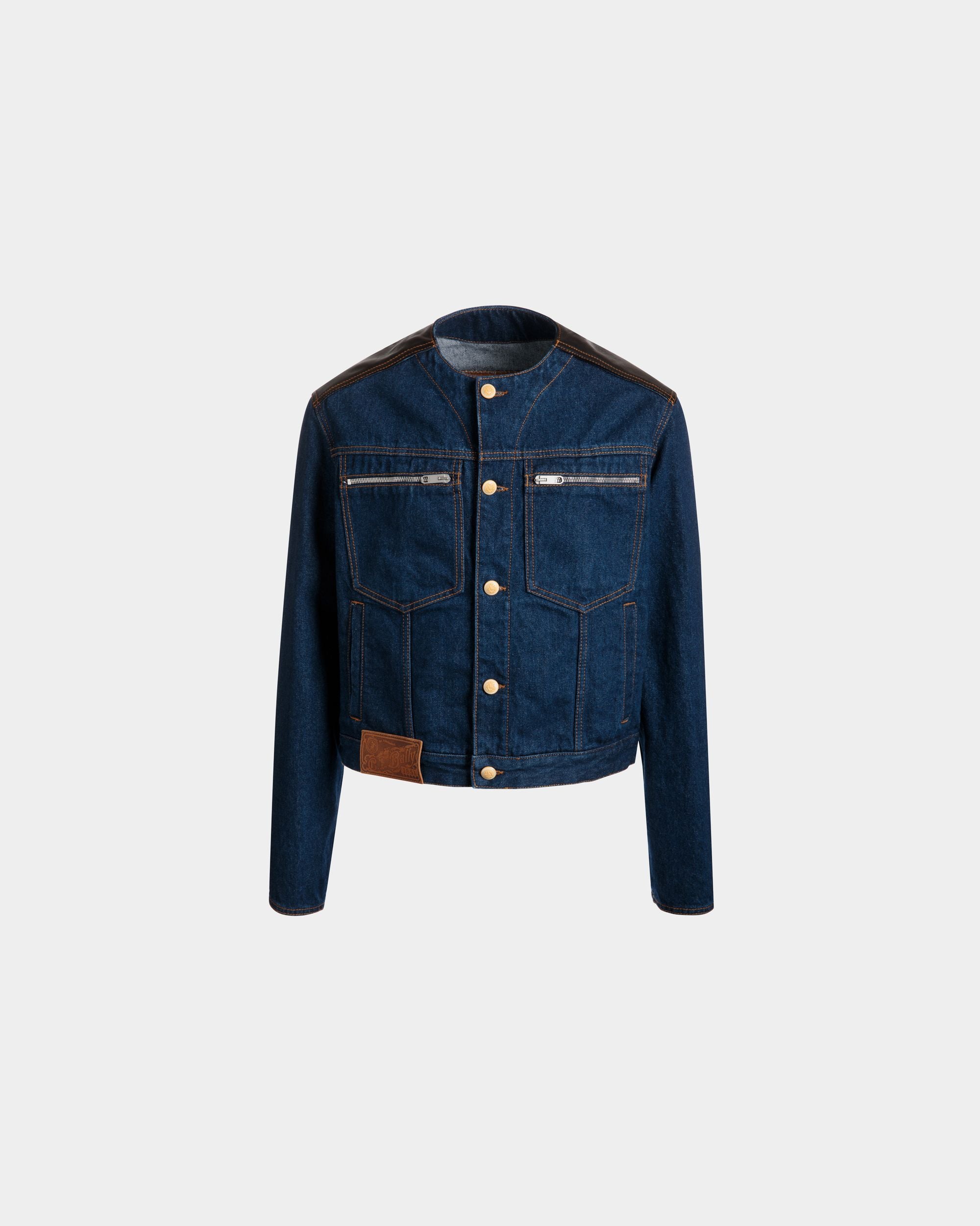 Giacca Trucker In Cotone Navy Blue - Uomo - Bally - 01