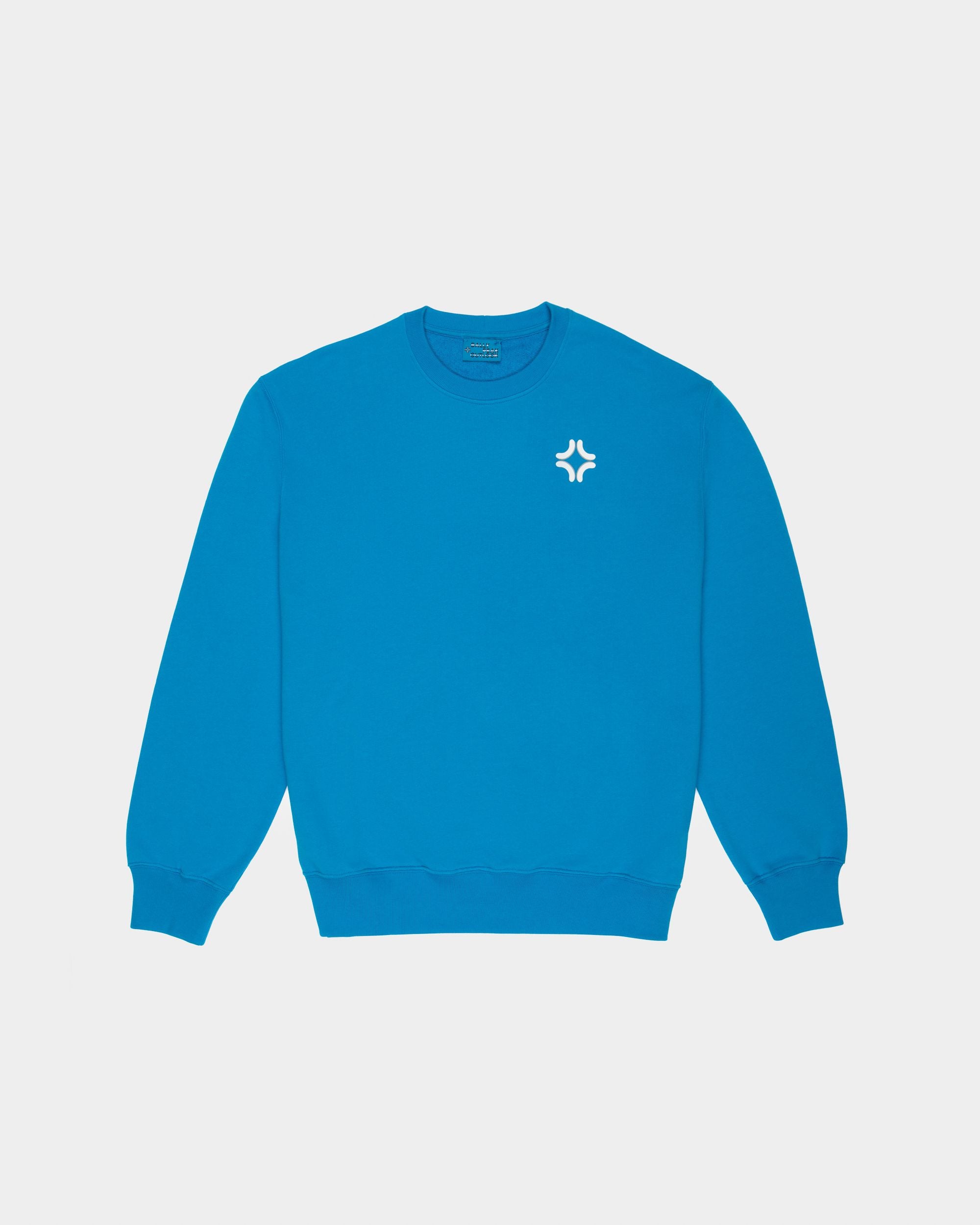 Felpa Girocollo Bally Peak Outlook In Cotone Organico Colore Blu - Uomo - Bally - 01