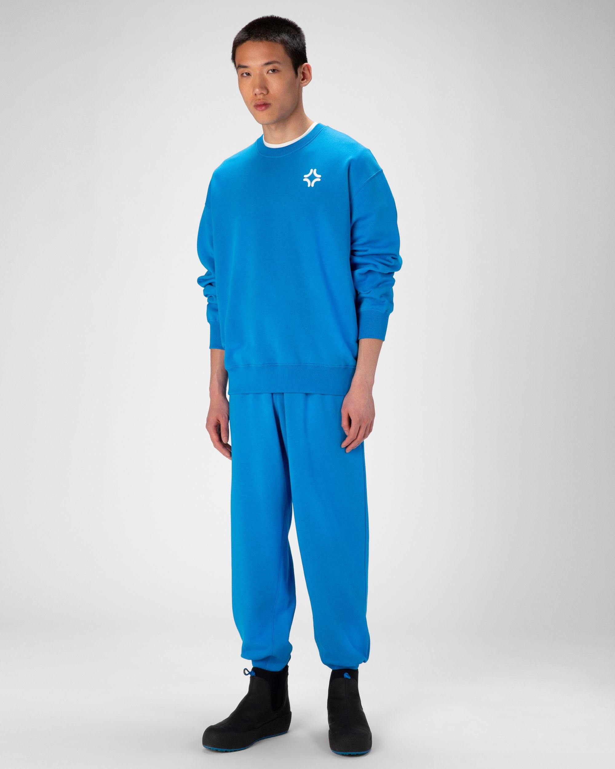 Felpa Girocollo Bally Peak Outlook In Cotone Organico Colore Blu - Uomo - Bally - 05