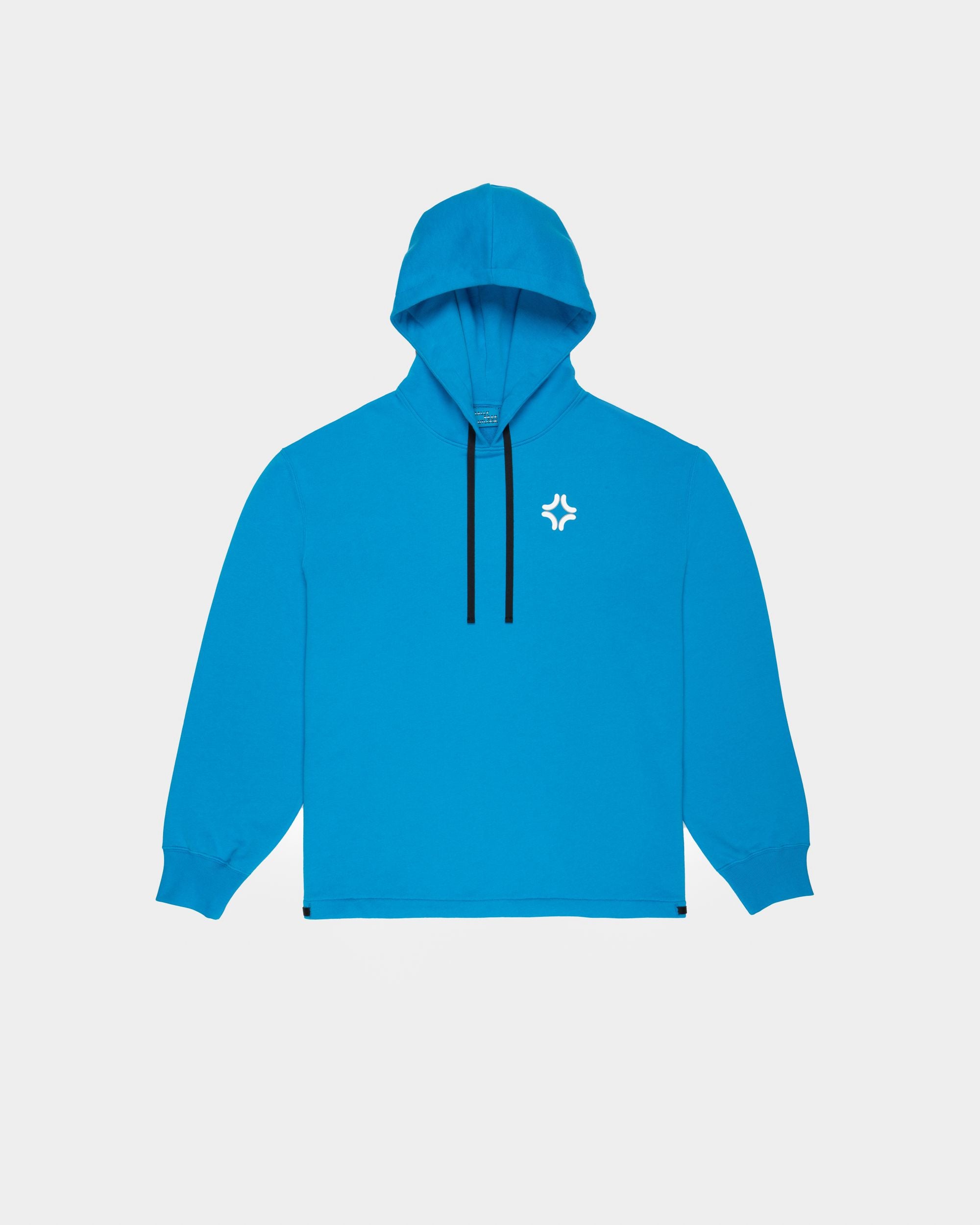 Felpa Con Cappuccio Bally Peak Outlook In Cotone Organico Blu - Uomo - Bally - 01