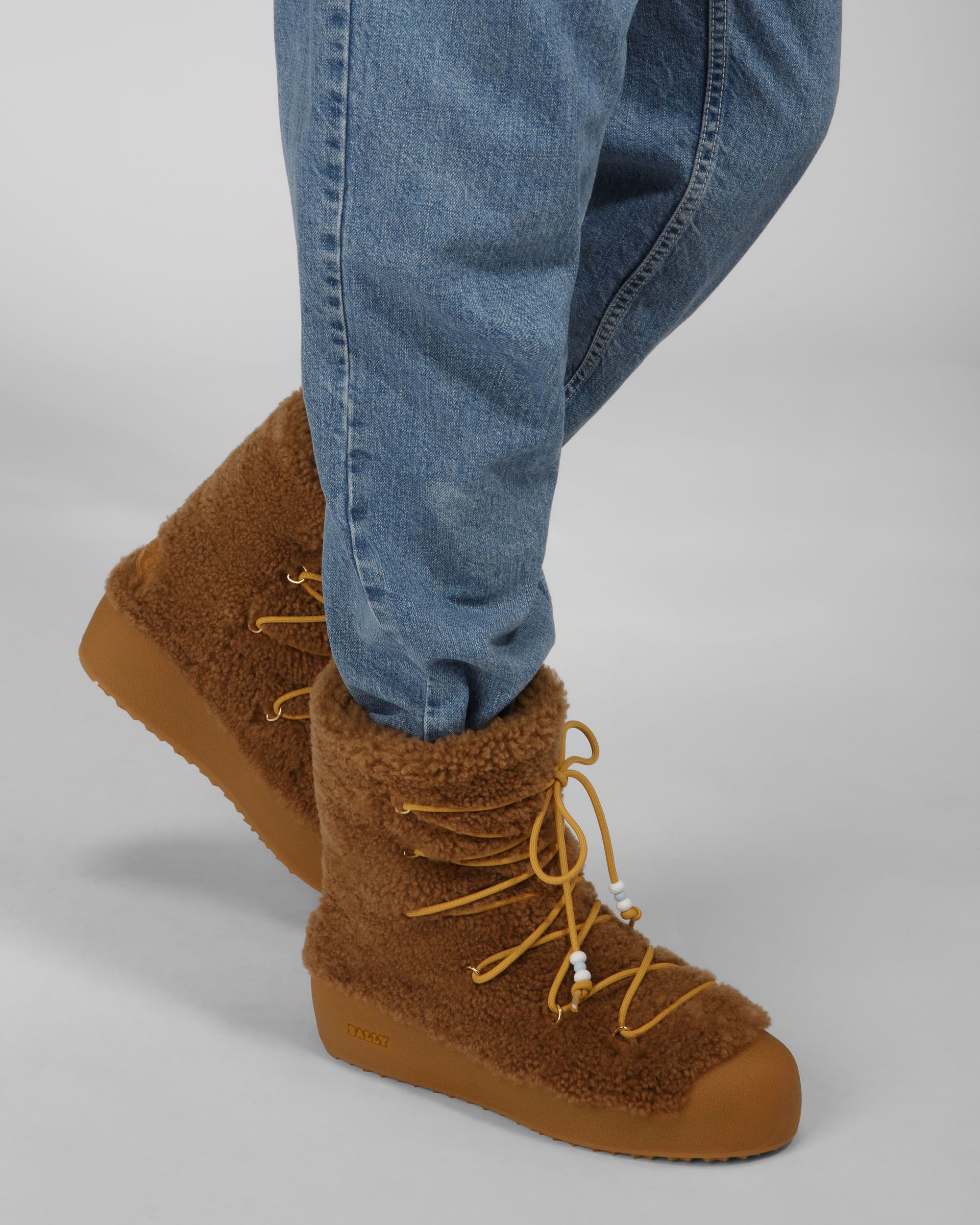 Corviglia Stivale Da Neve In Pelle Cammello - Uomo - Bally - 03