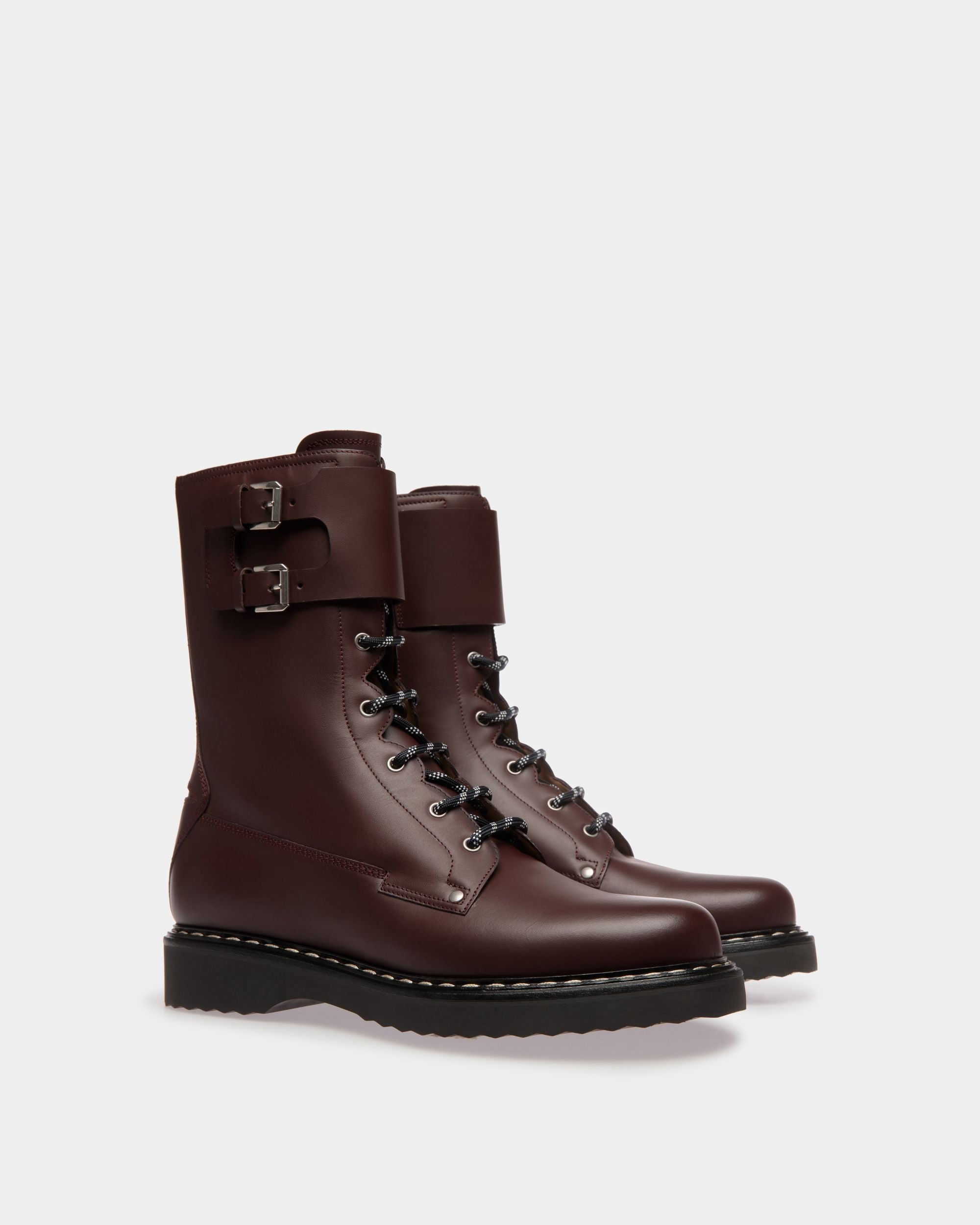 Stivale Stringato Neasden In Pelle Bordeaux - Uomo - Bally - 03