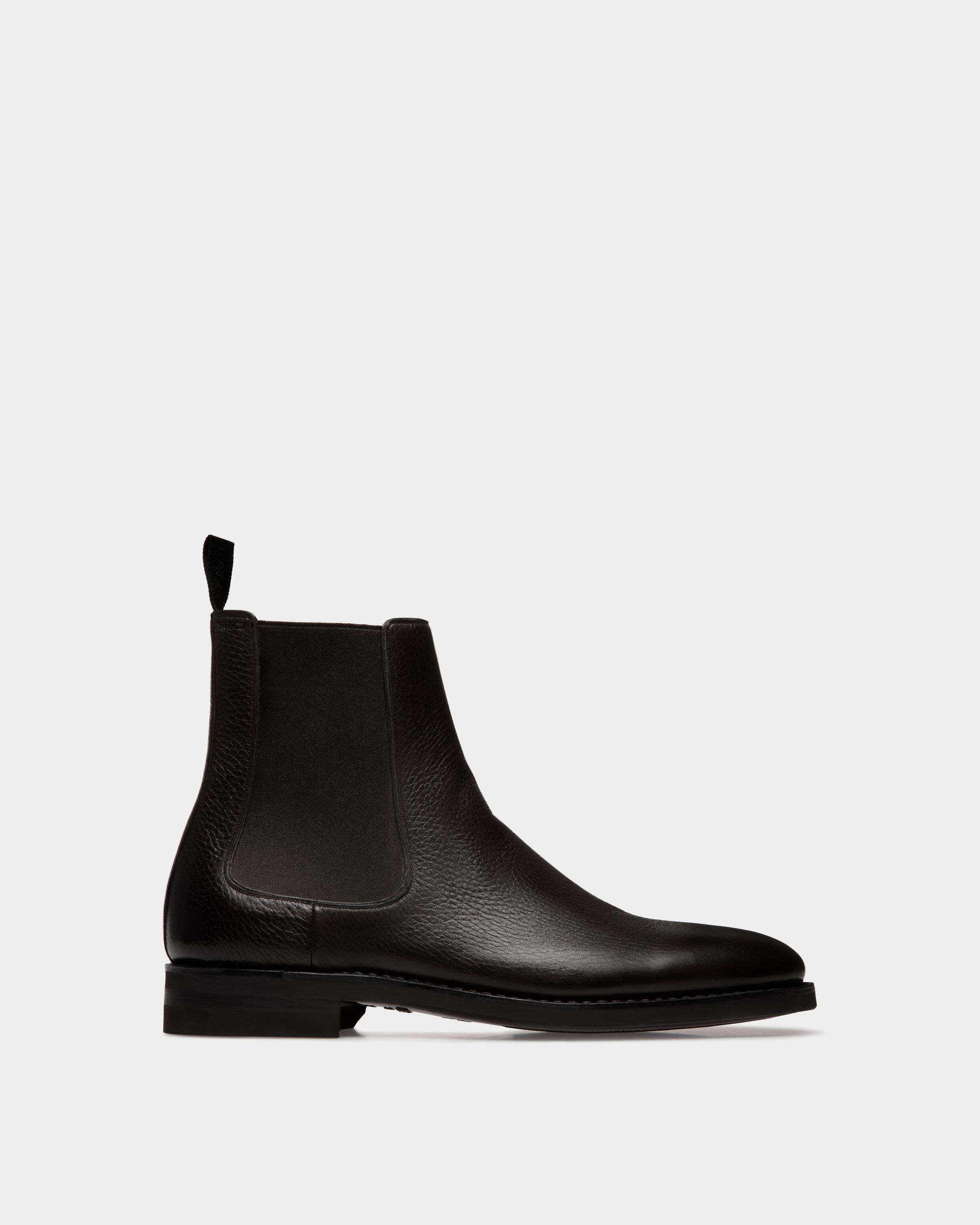 Stivaletto Scribe Un In Pelle Di Daino Color Ebano - Uomo - Bally - 01