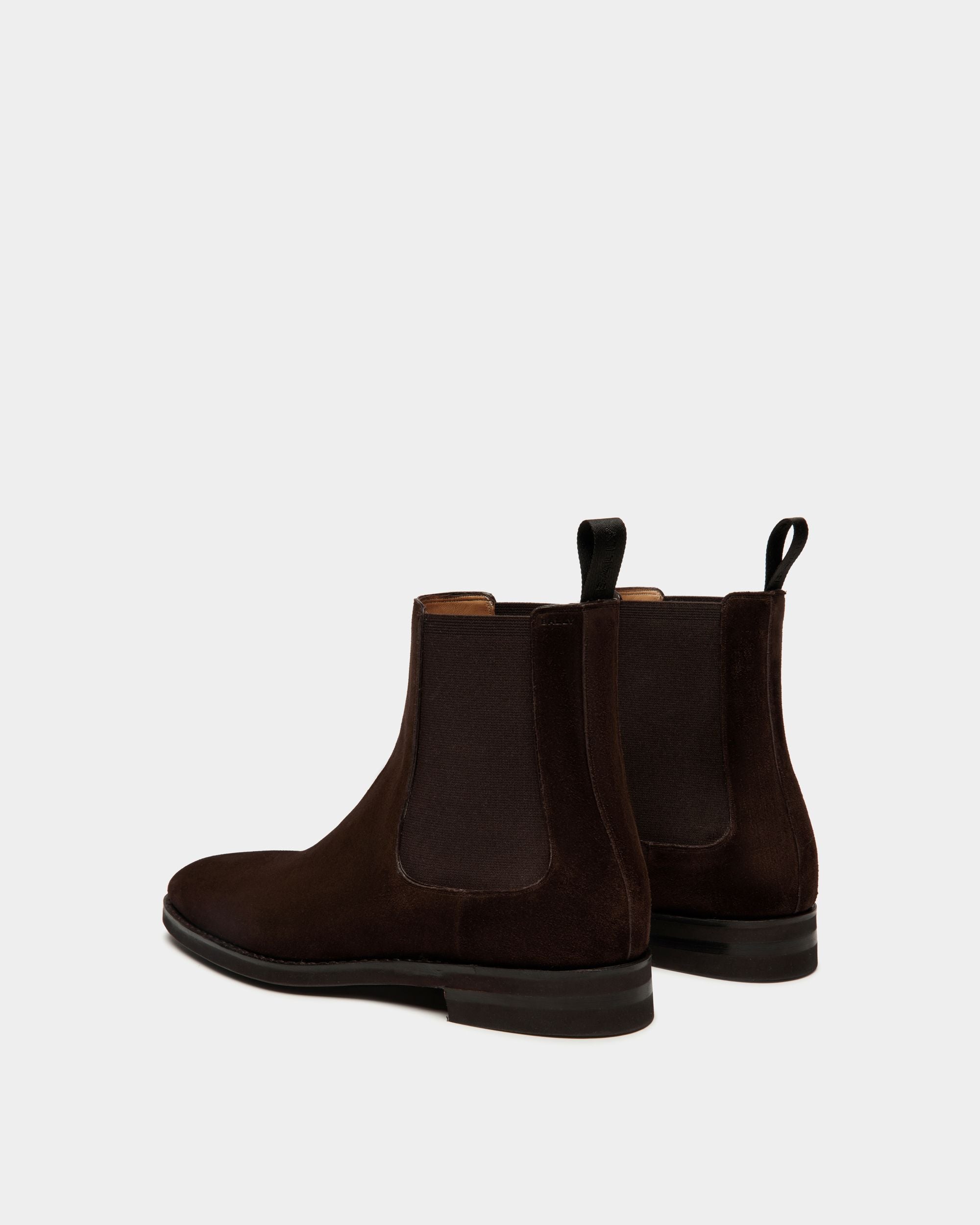 Stivaletto Scribe Un In Pelle Scamosciata Color Ebano - Uomo - Bally - 03