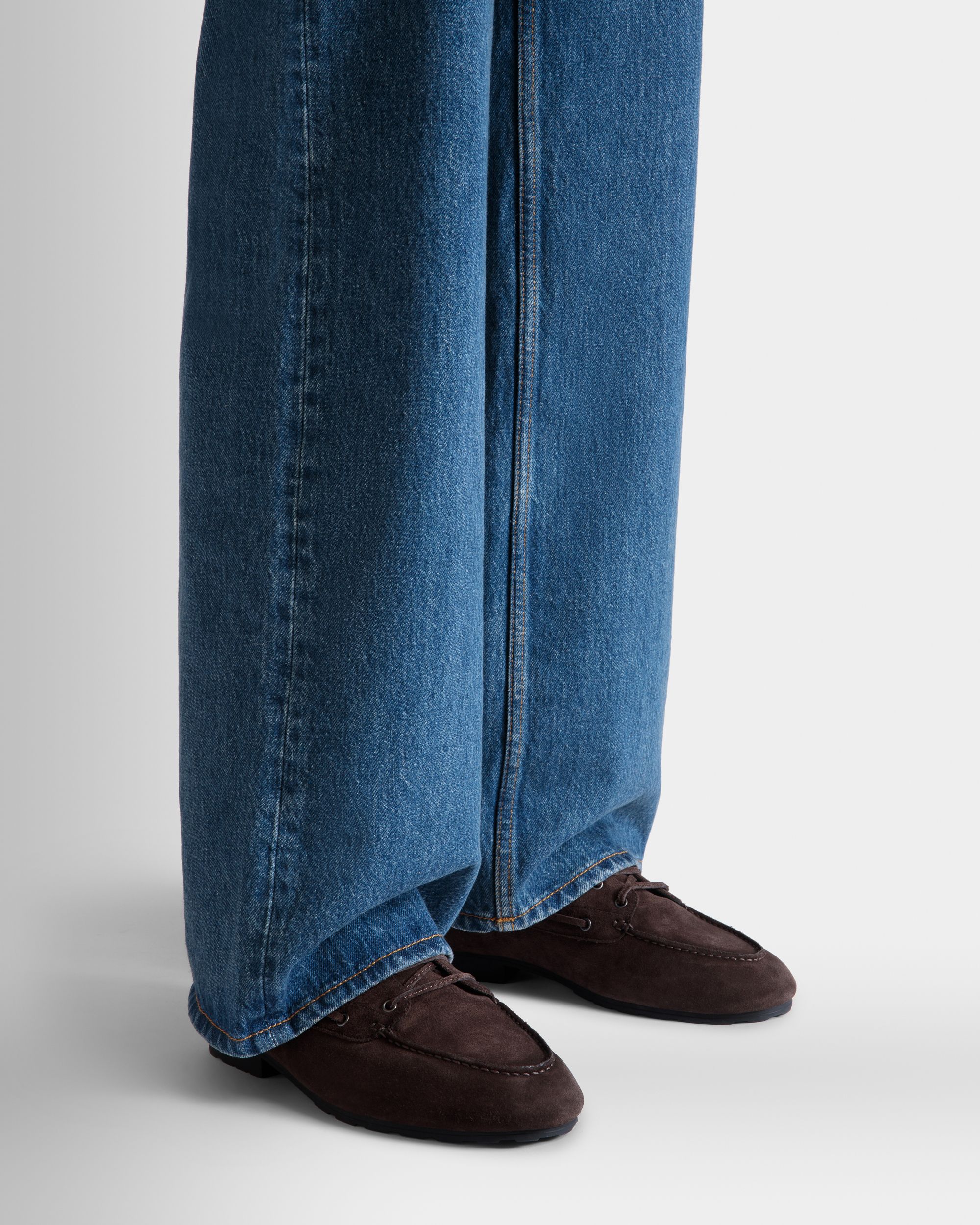 Stivaletto Plume In Pelle Scamosciata Color Ebano - Uomo - Bally - 02