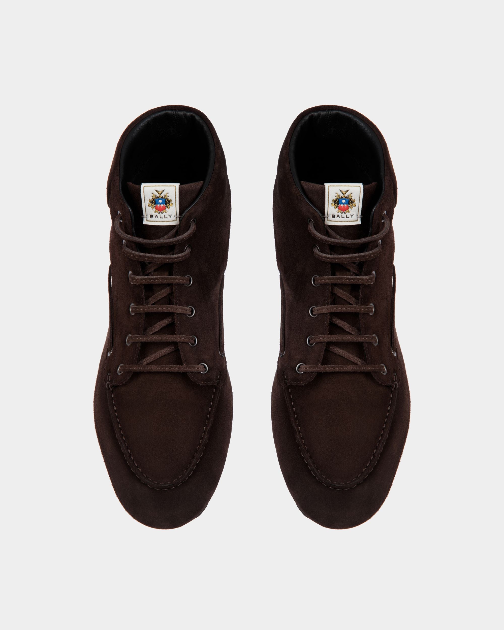 Stivaletto Plume In Pelle Scamosciata Color Ebano - Uomo - Bally - 05