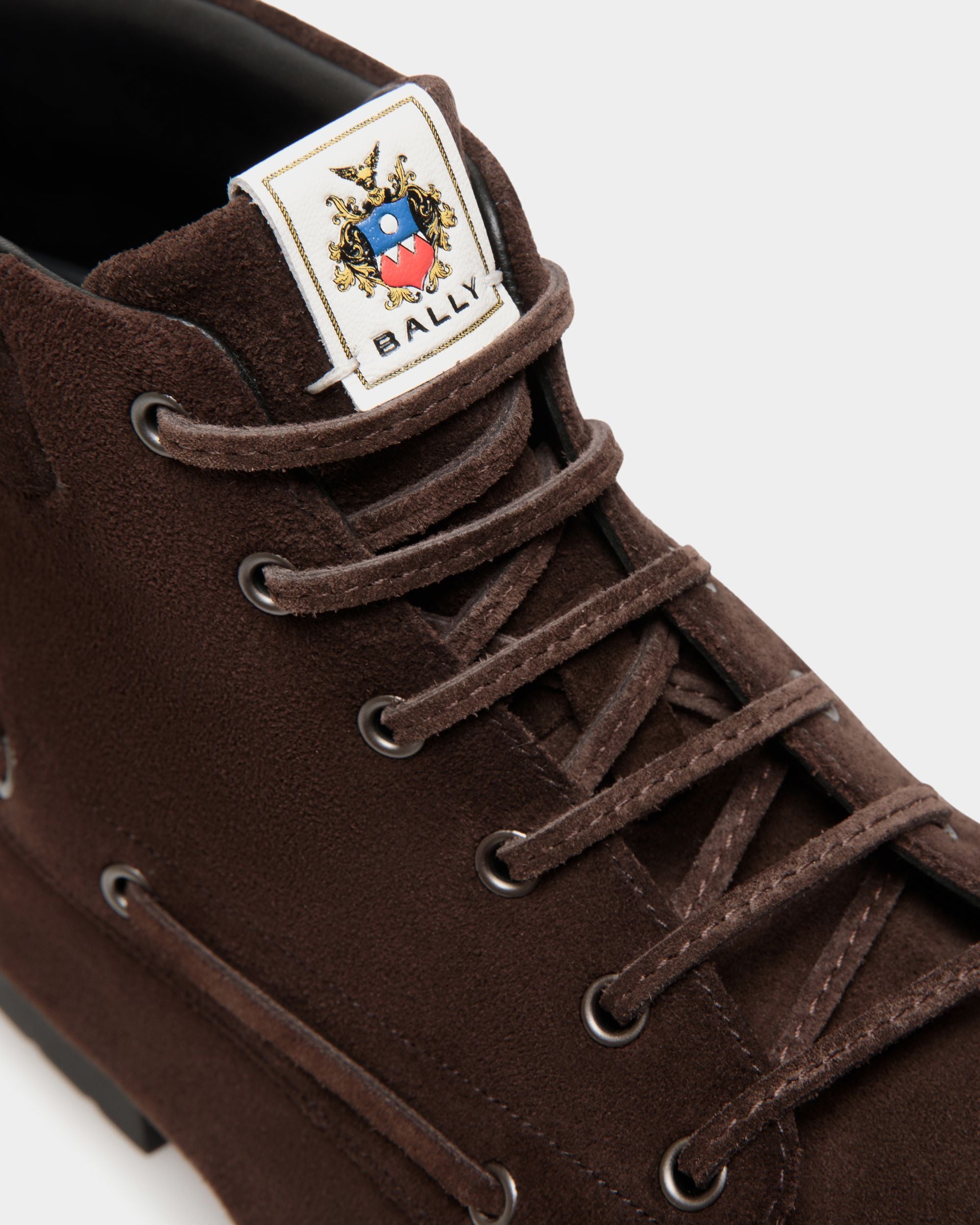 Stivaletto Plume In Pelle Scamosciata Color Ebano - Uomo - Bally - 06