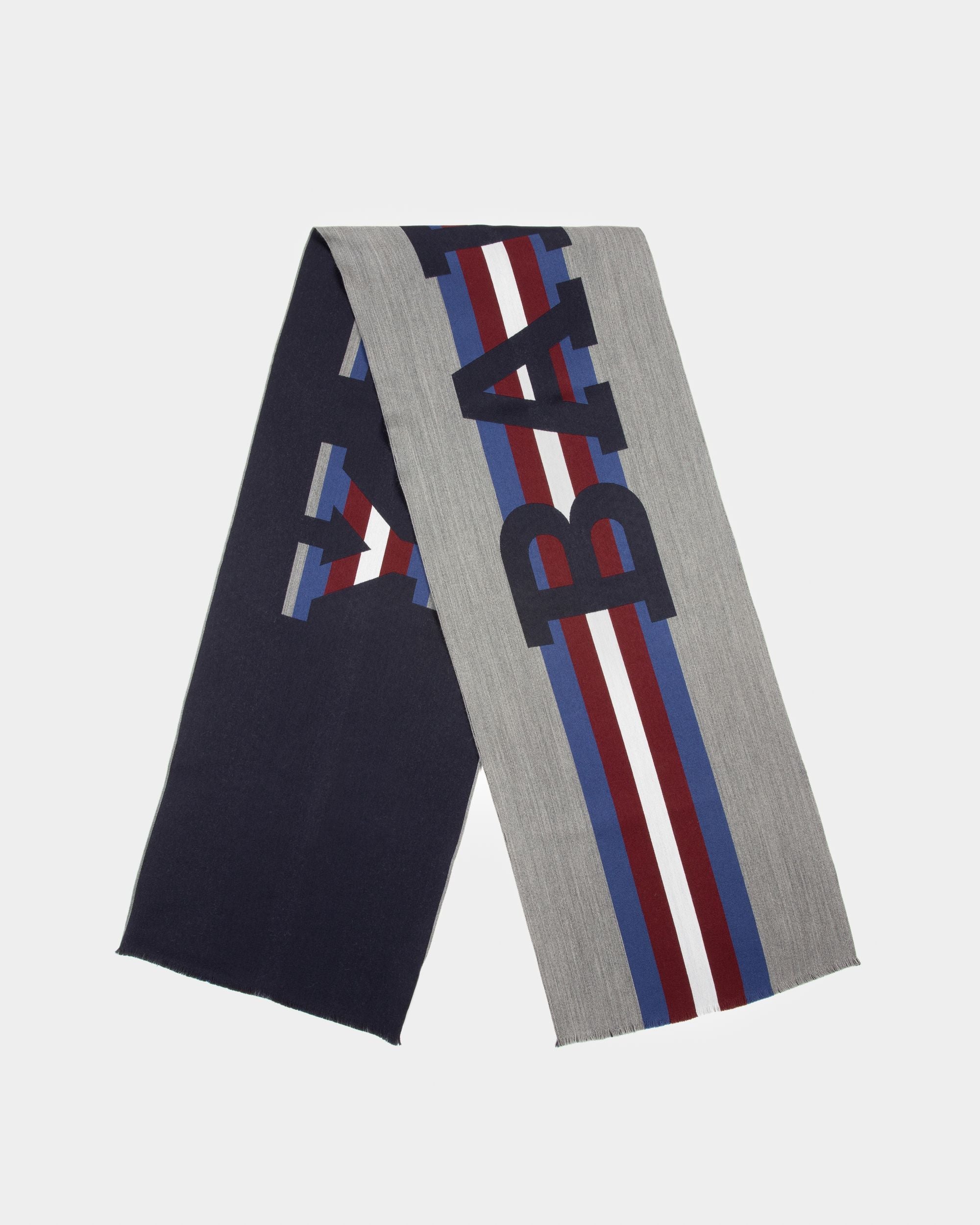 Sciarpa In Misto Seta Bally Stripe - Uomo - Bally - 01