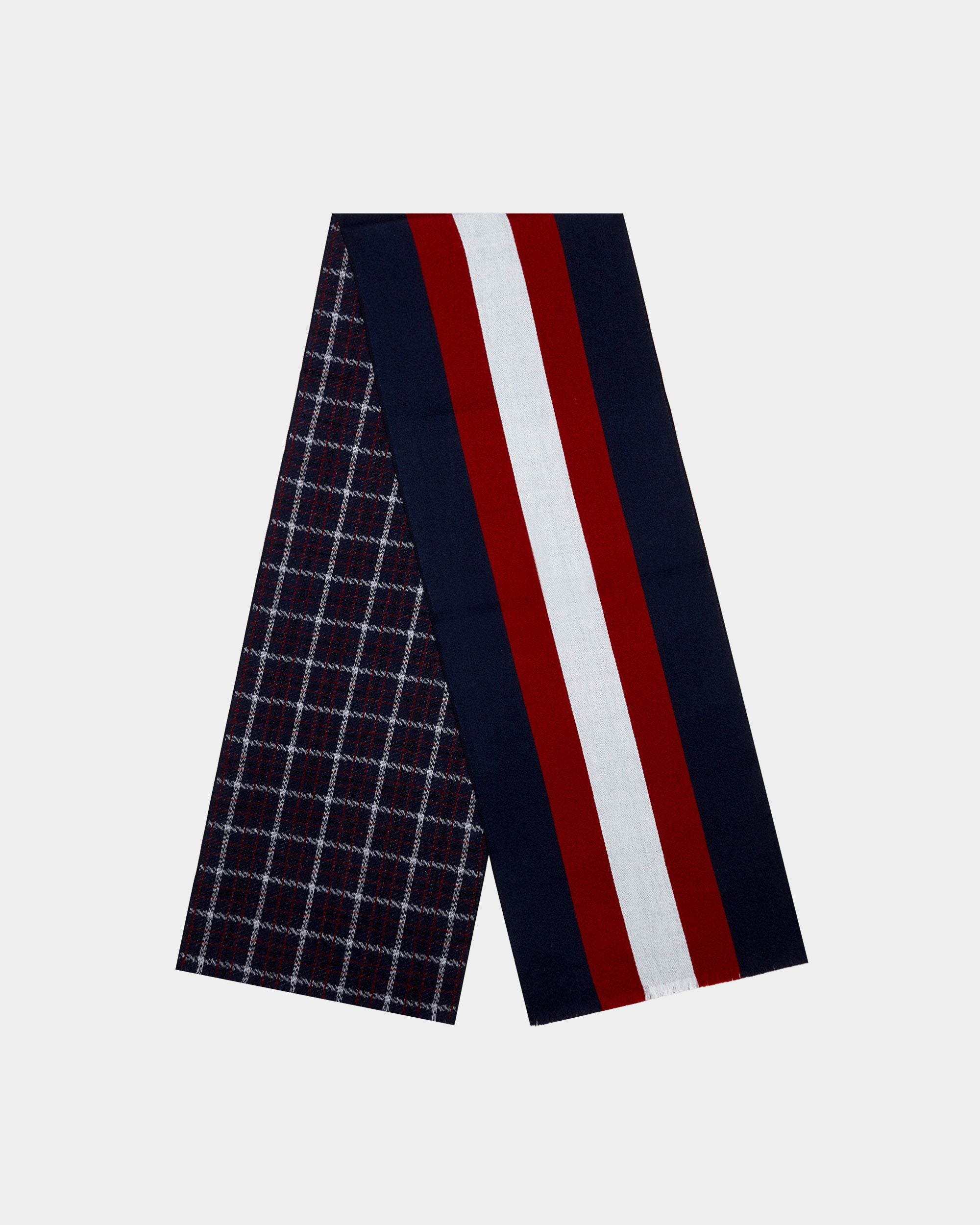 Sciarpa Jacquard In Lana Blu Scuro - Uomo - Bally - 01