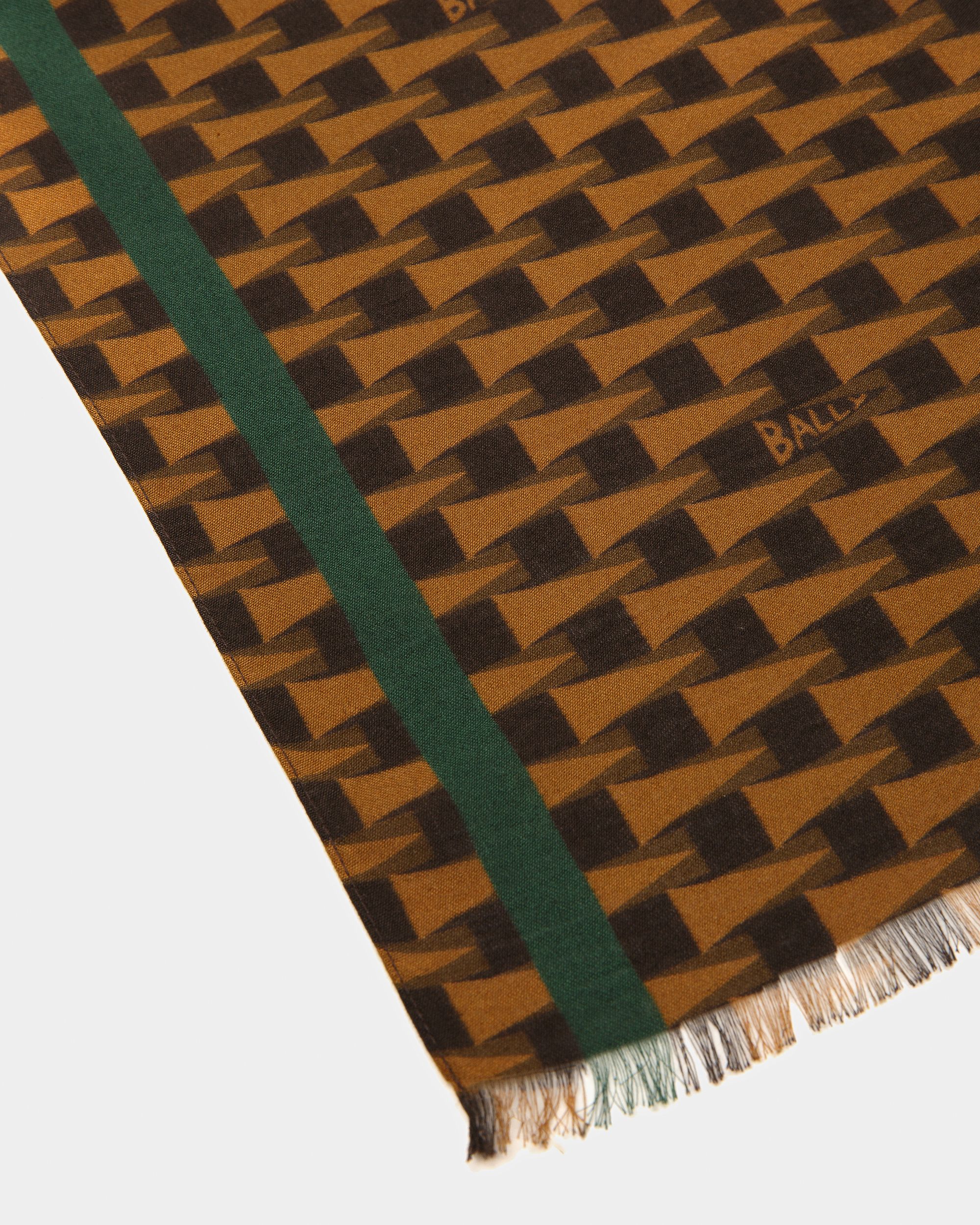 Foulard Stampa Pennant In Tessuto Ocra - Uomo - Bally - 02