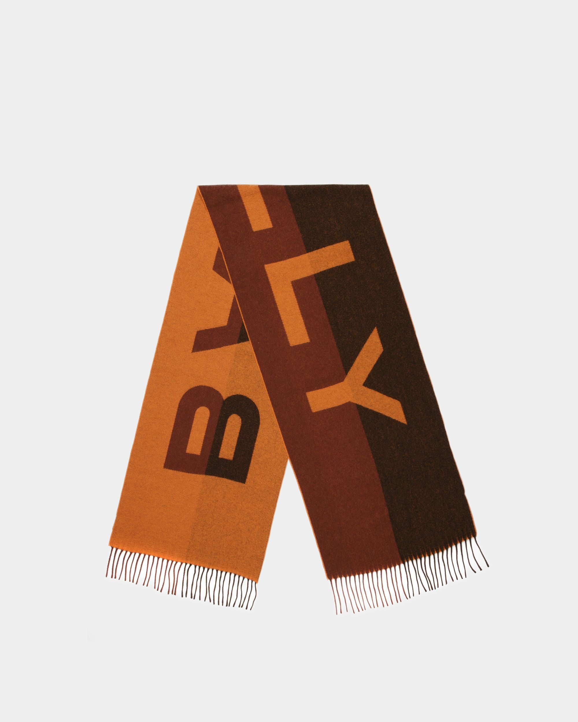 Foulard Con Logo Bicolore In Tessuto Marrone - Uomo - Bally - 01