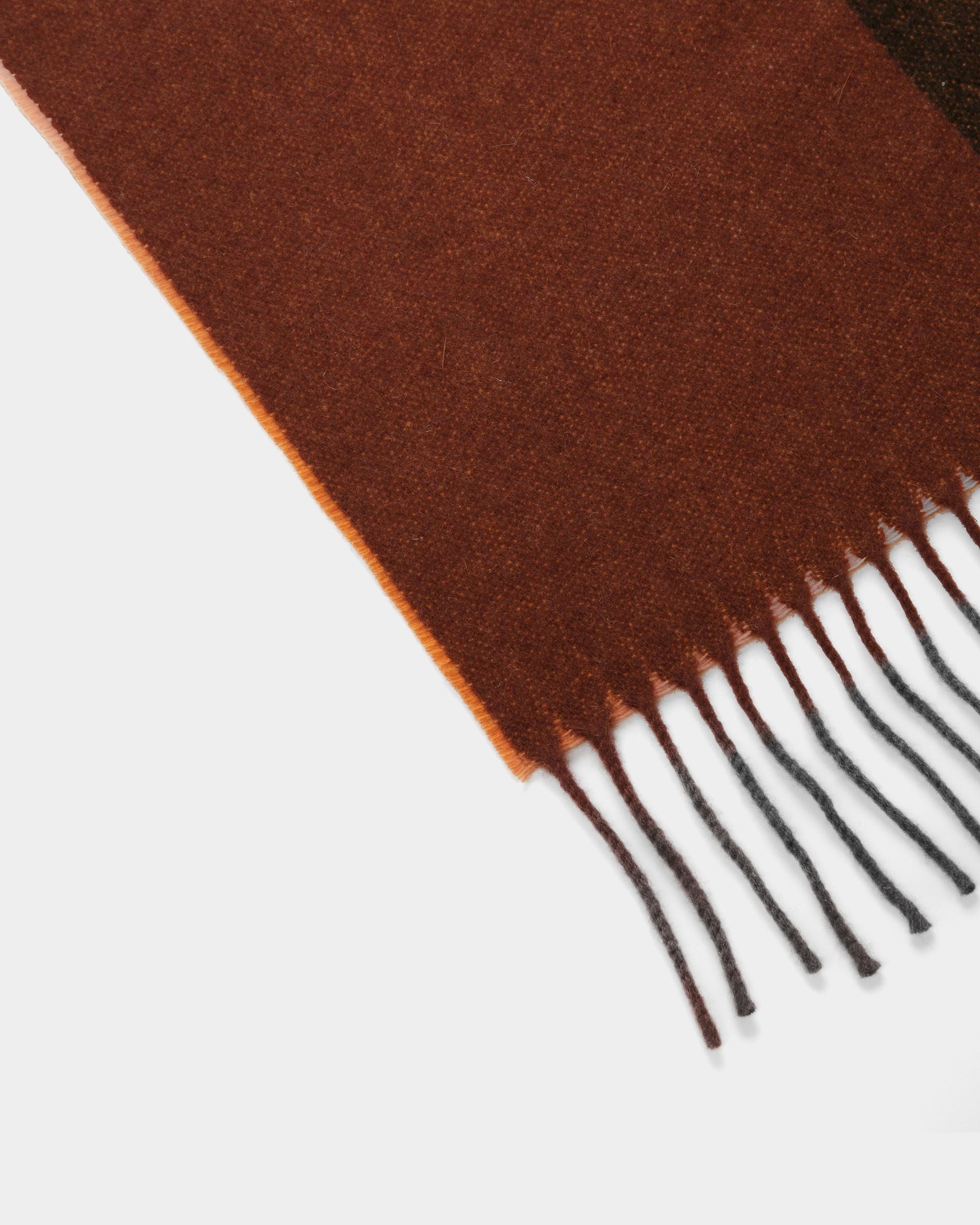 Foulard Con Logo Bicolore In Tessuto Marrone - Uomo - Bally - 02