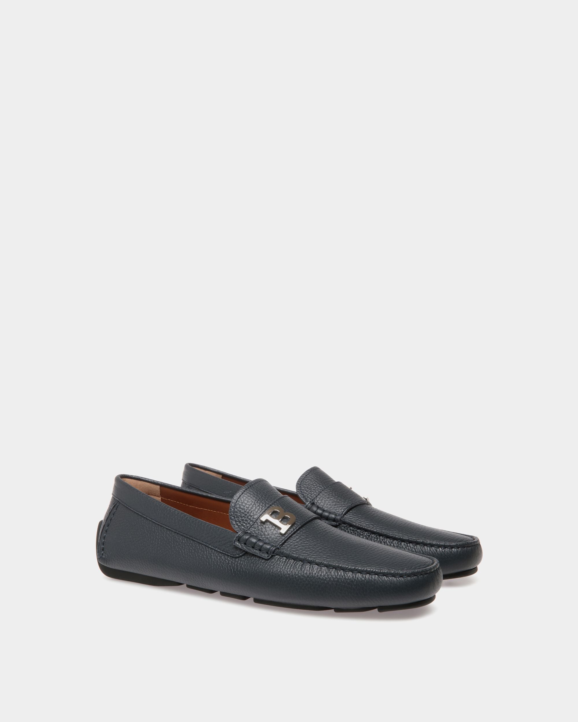 Driver In Pelle Granata Blu - Uomo - Bally - 02