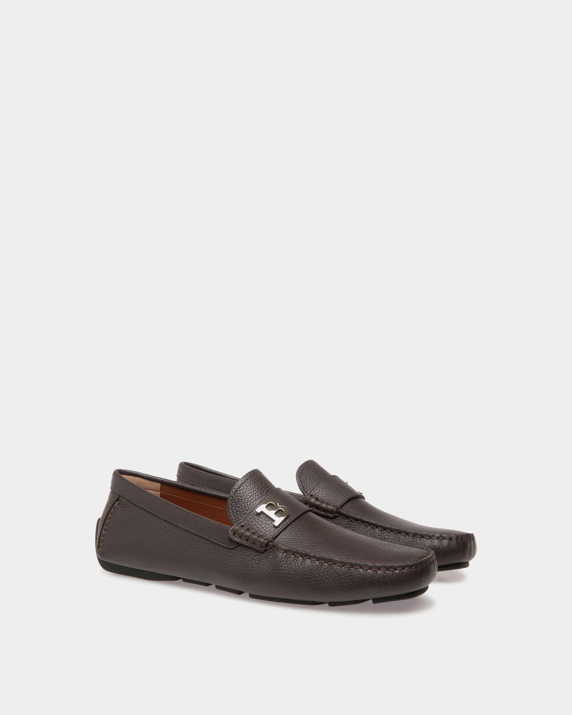 Driver In Pelle Granata Marrone - Uomo - Bally - 02