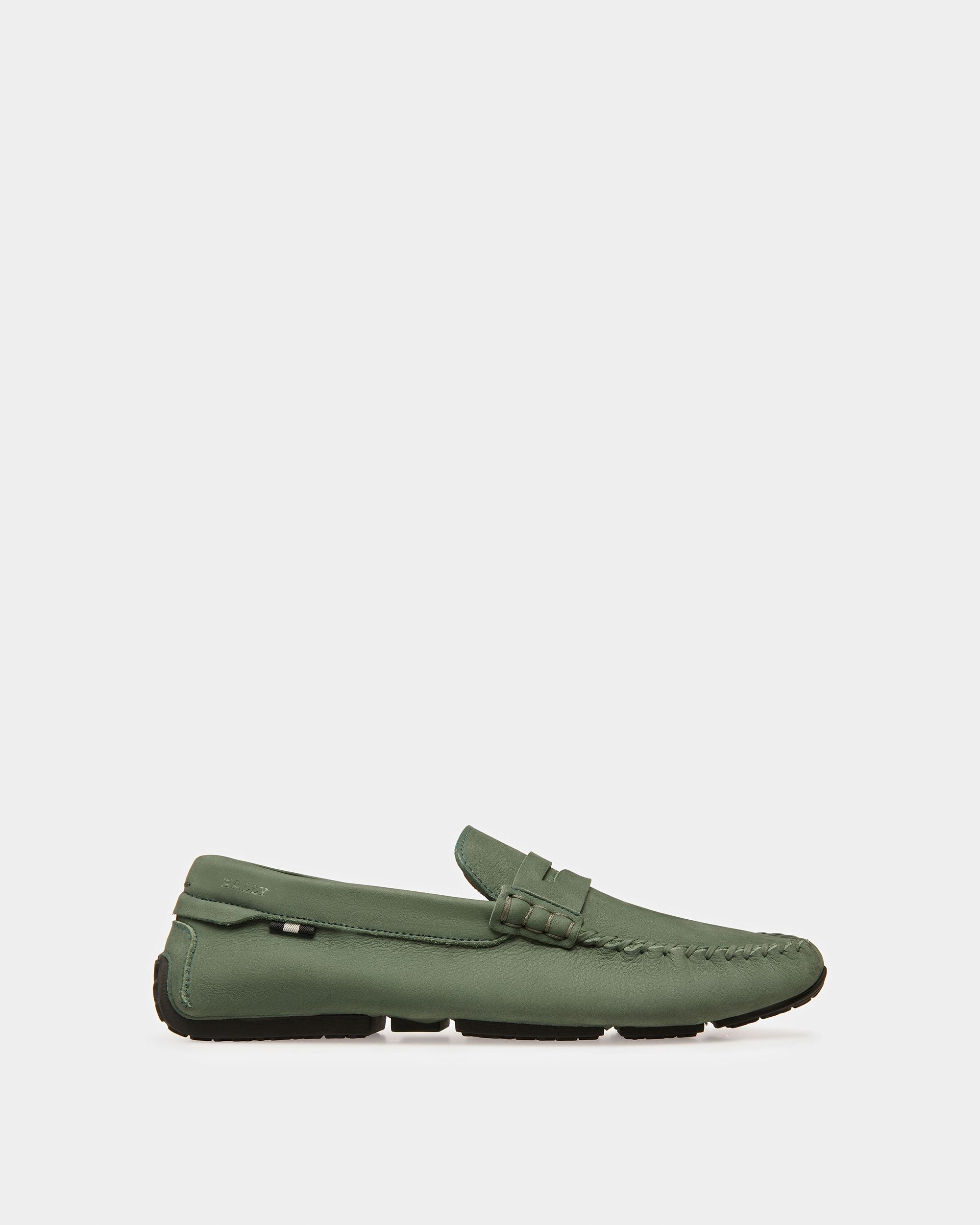 Pier Scarpe Da Guida In Pelle Verde Salvia - Uomo - Bally - 01