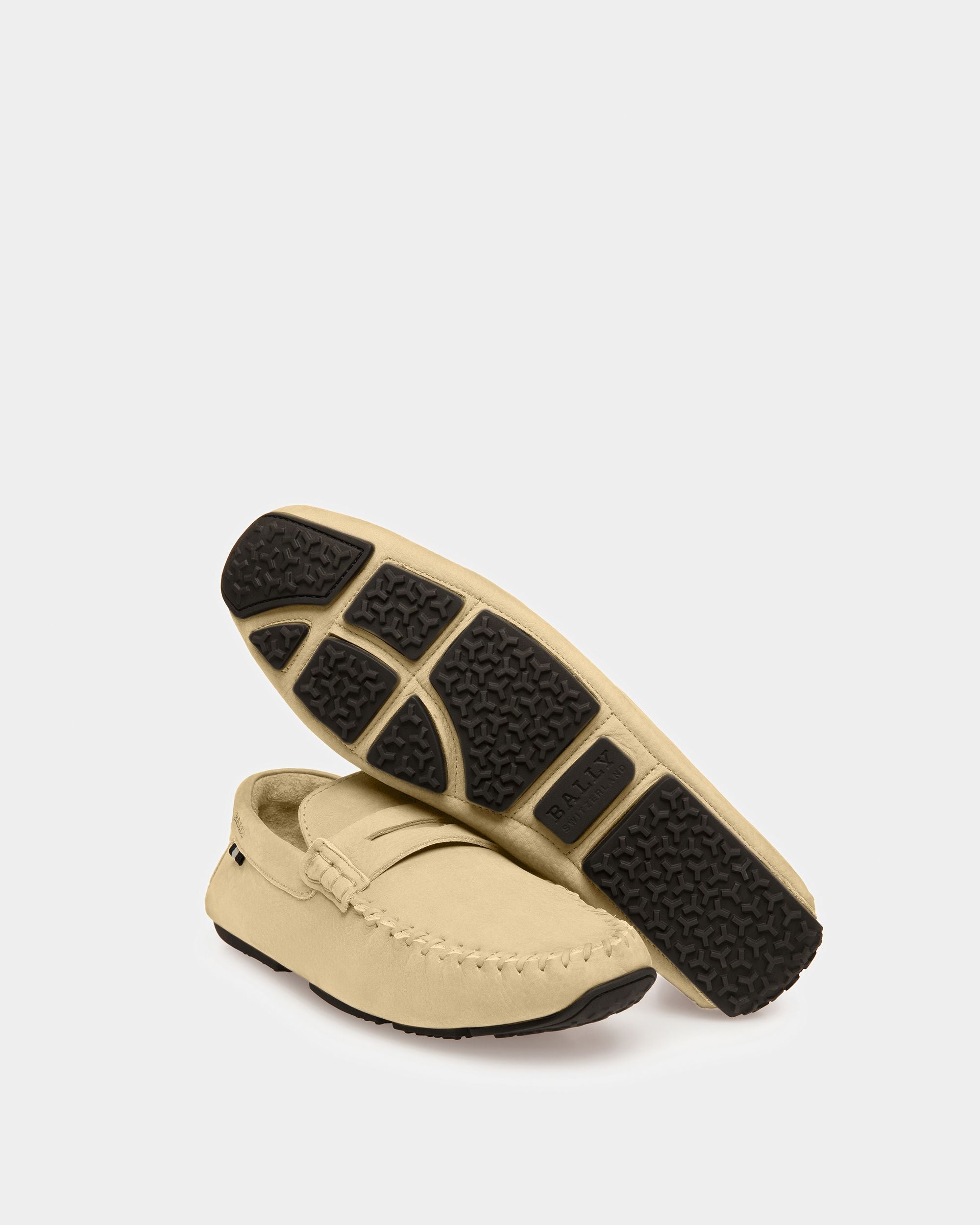 Pier Scarpe Da Guida In Pelle Beige Scuro - Uomo - Bally - 05