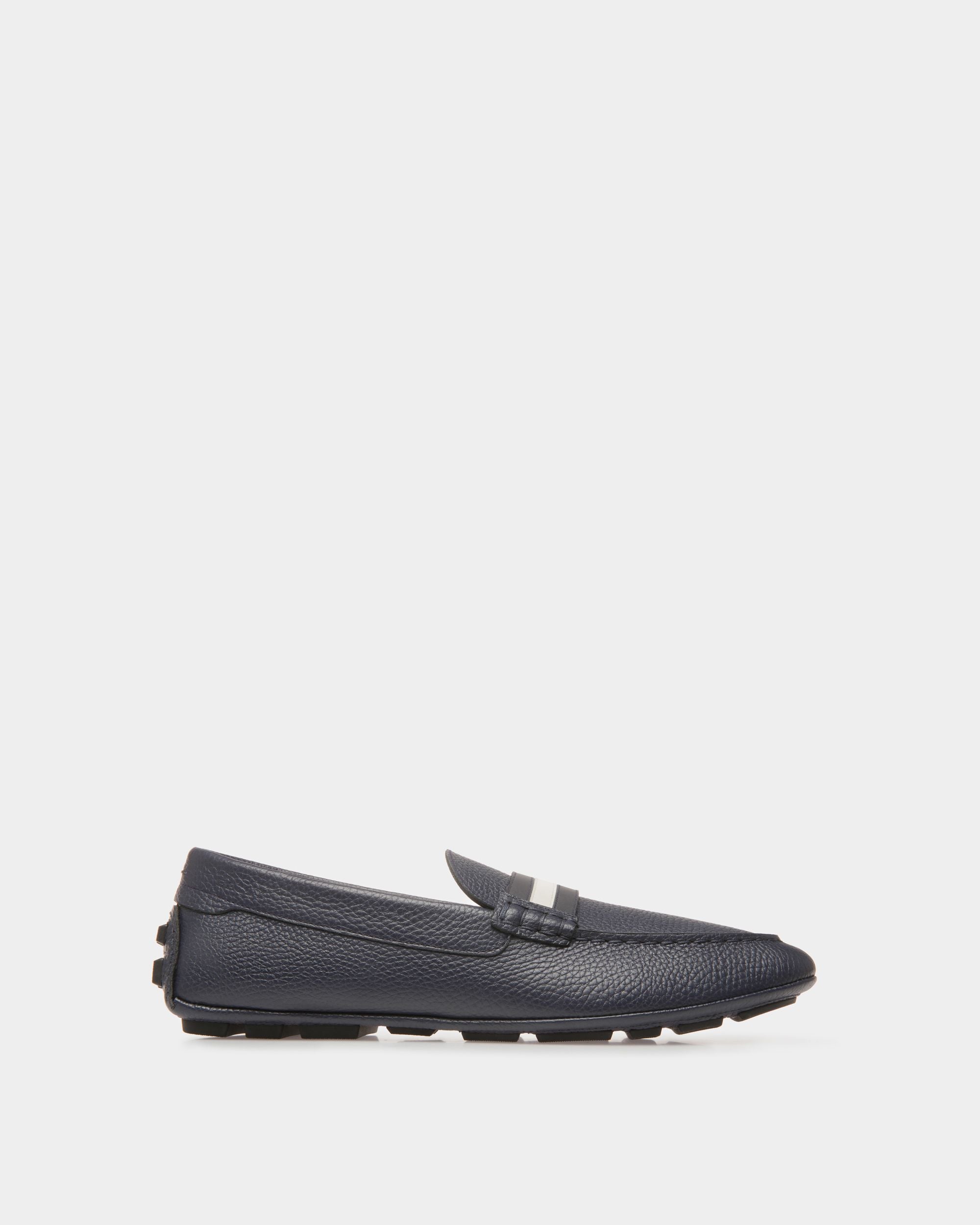 Driver Kerbs In Pelle Blu Scuro - Uomo - Bally - 01