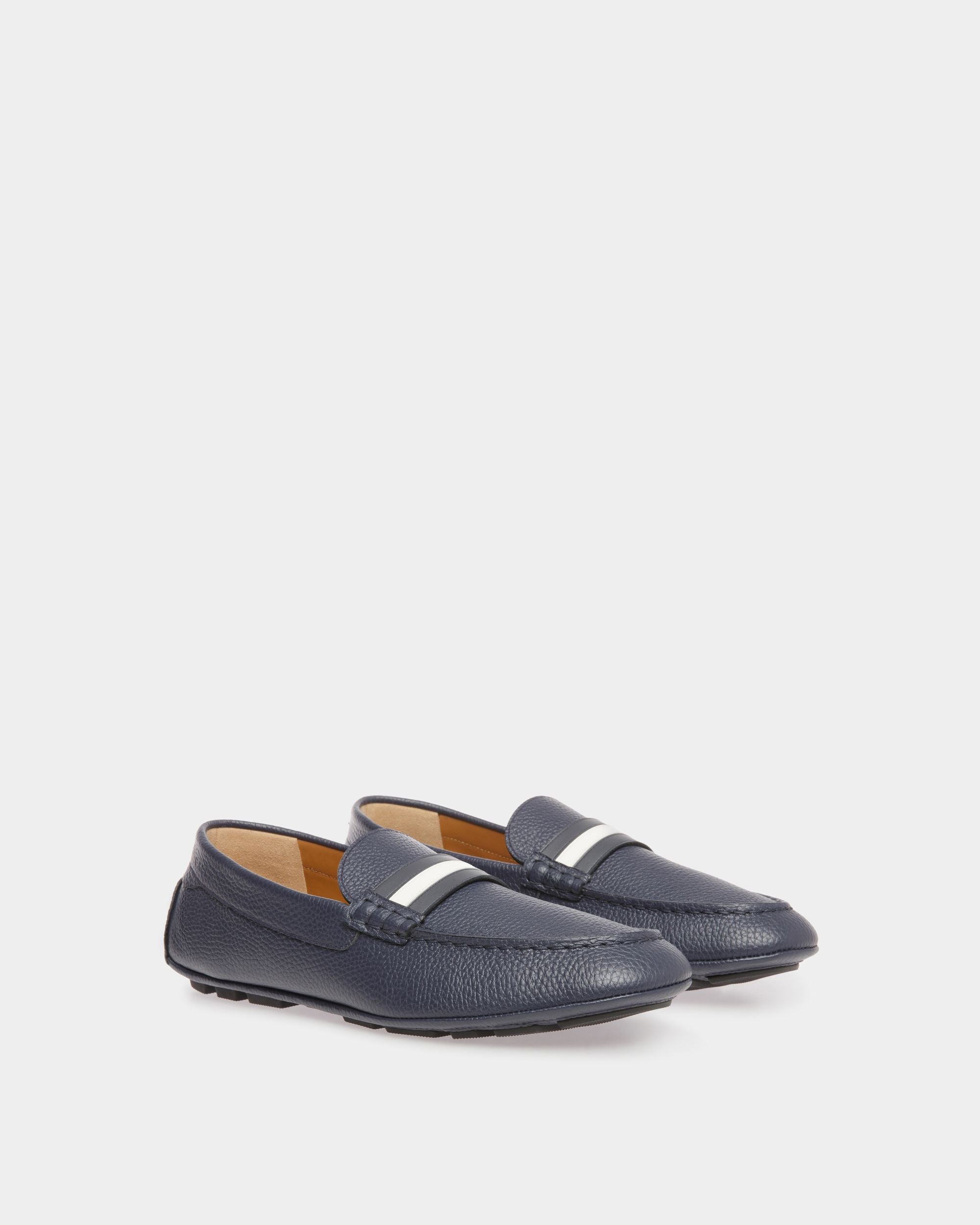 Driver Kerbs In Pelle Blu Scuro - Uomo - Bally - 02