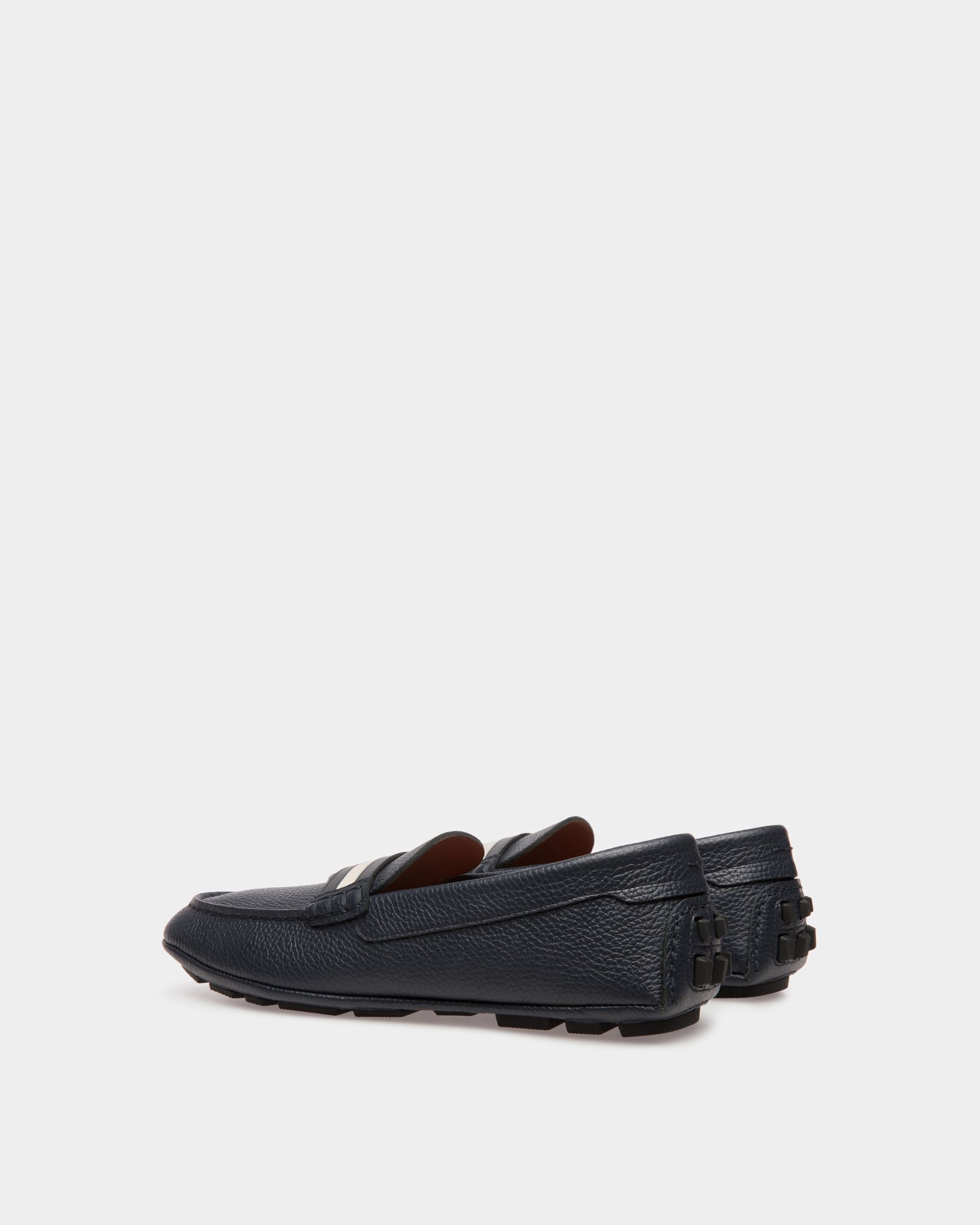 Driver Kerbs In Pelle Blu Scuro - Uomo - Bally - 03