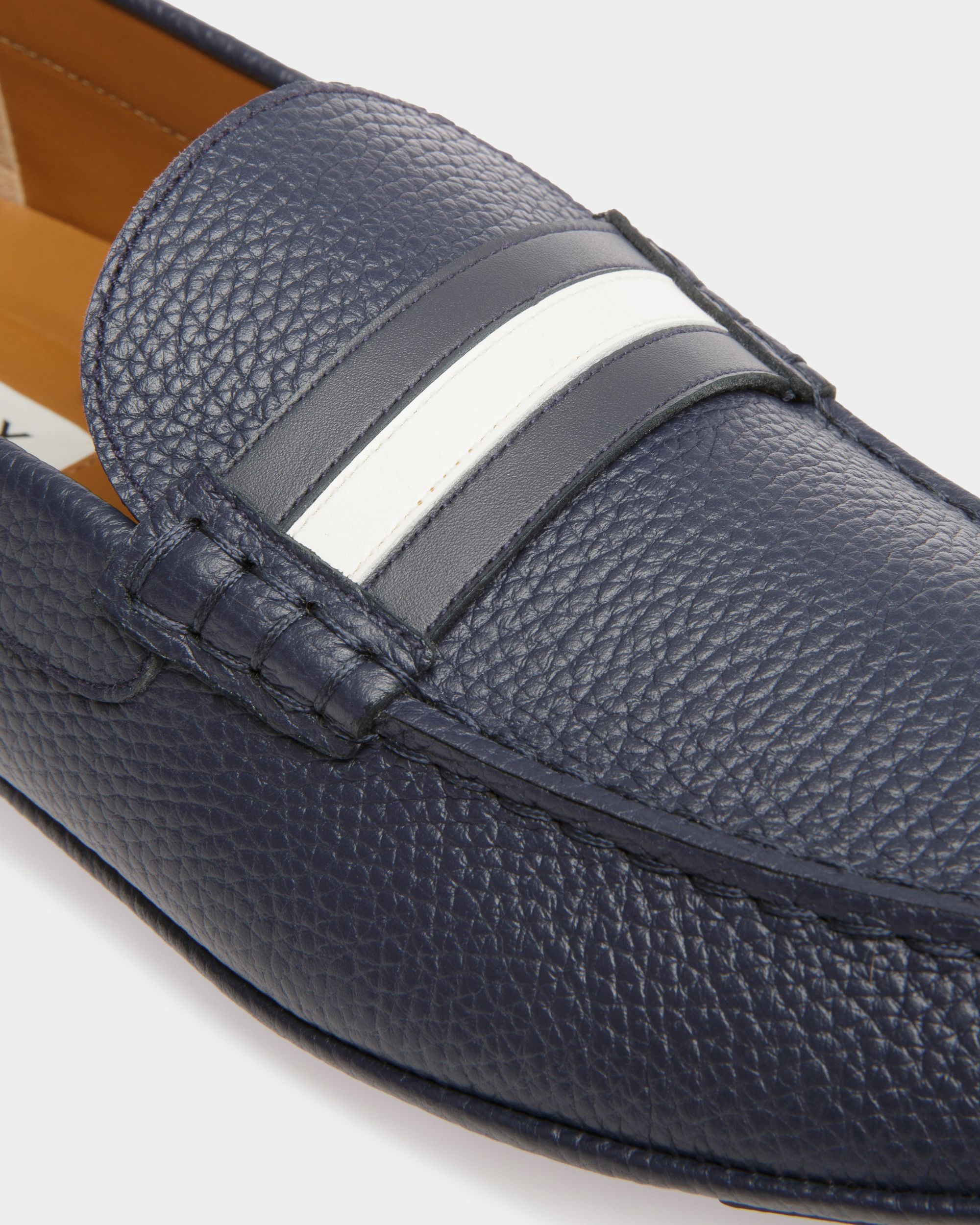 Driver Kerbs In Pelle Blu Scuro - Uomo - Bally - 05