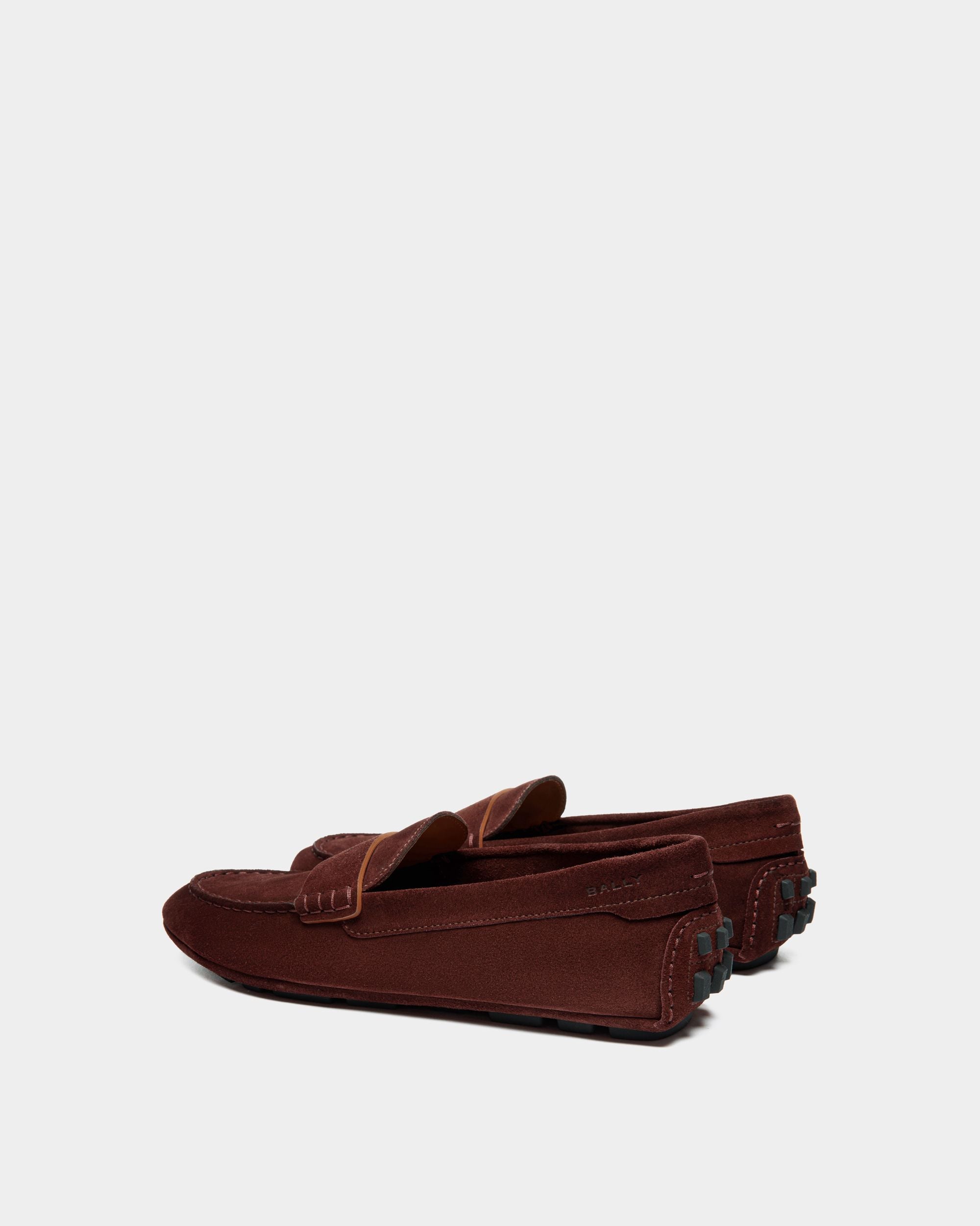 Driver Kerbs In Pelle Scamosciata Bordeaux - Uomo - Bally - 03