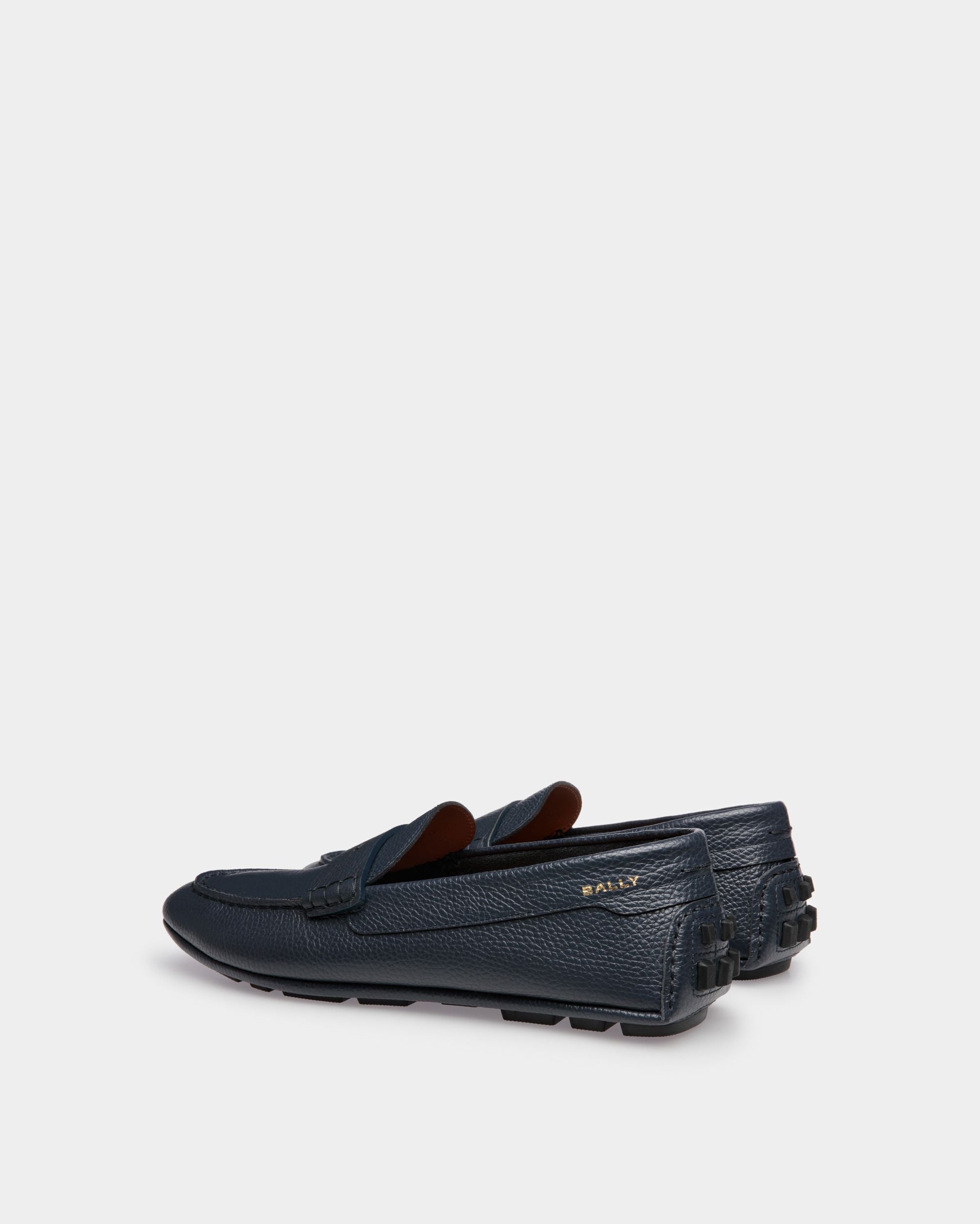 Driver Kerbs In Pelle Zigrinata Blu - Uomo - Bally - 02