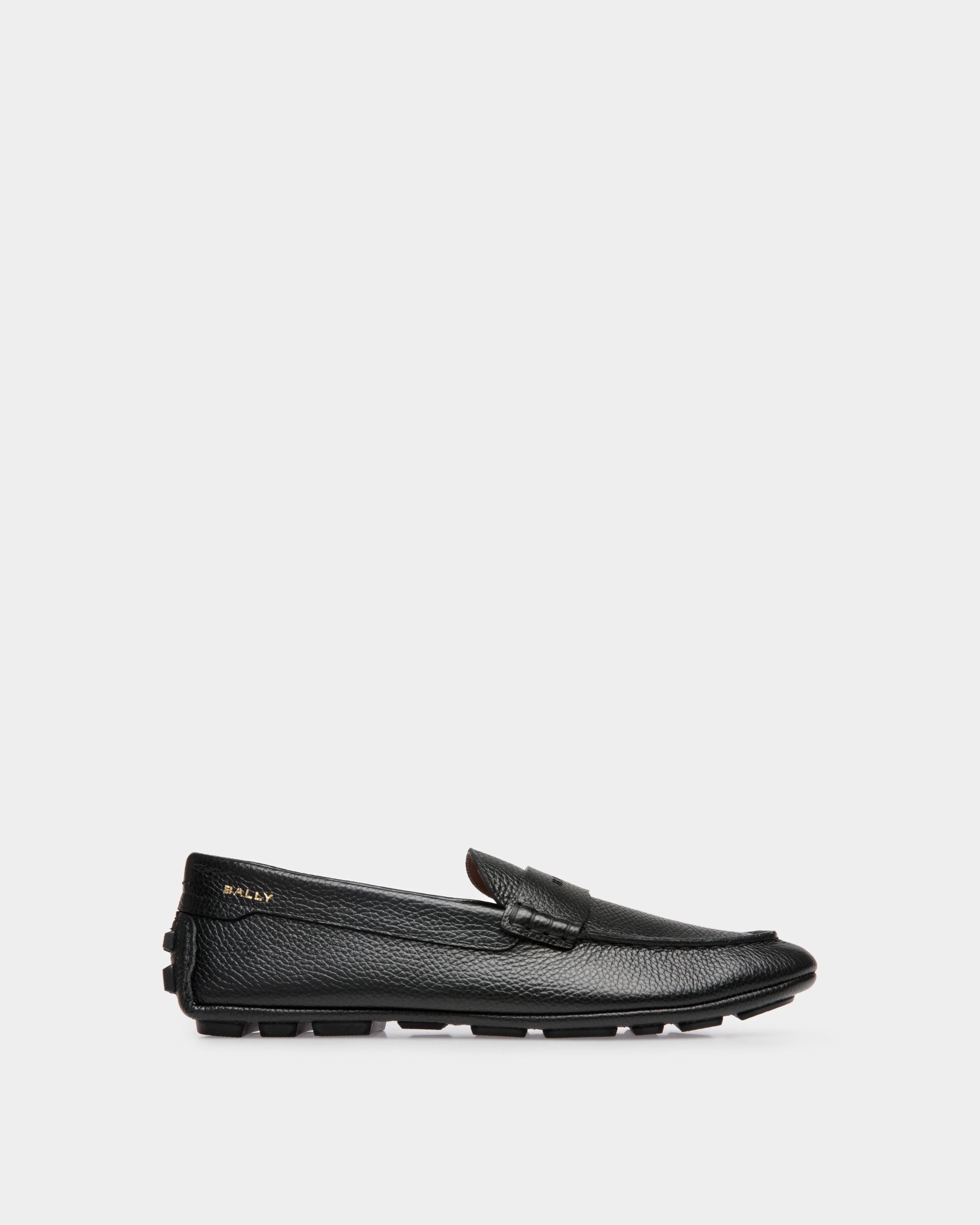 Driver Kerbs In Pelle Zigrinata Nera - Uomo - Bally - 01