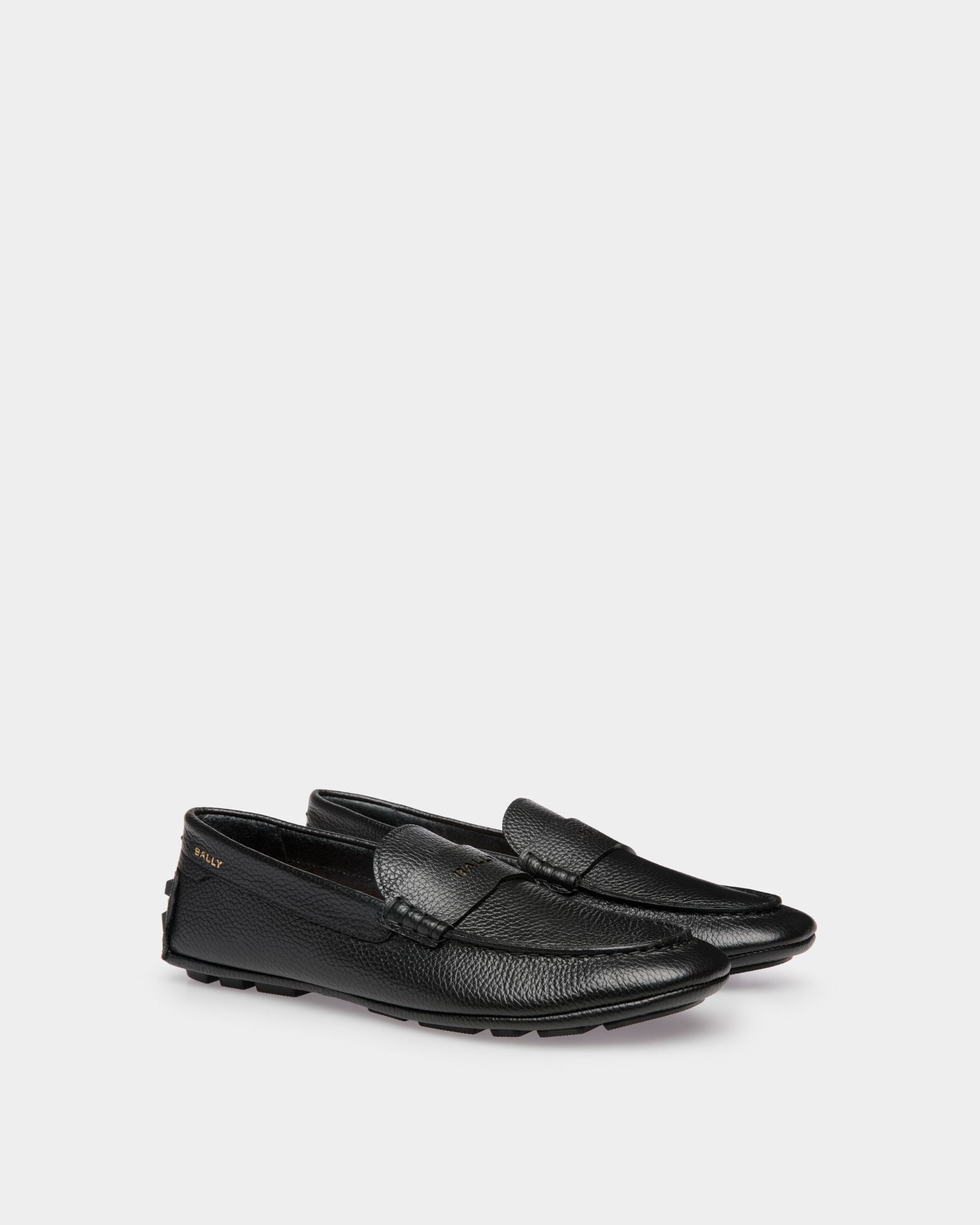 Driver Kerbs In Pelle Zigrinata Nera - Uomo - Bally - 02