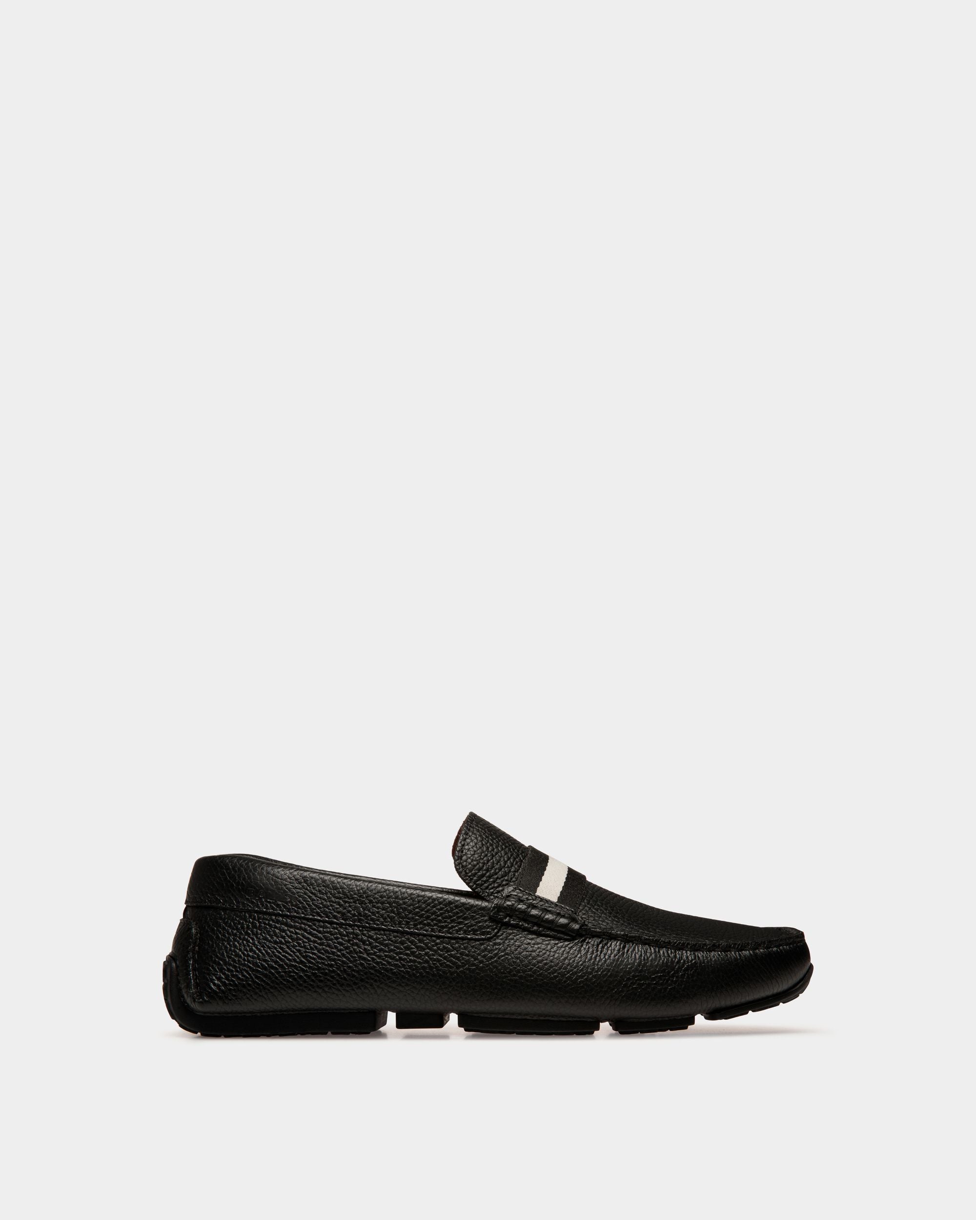 Driver Pilot In Pelle Granata Nera - Uomo - Bally - 01