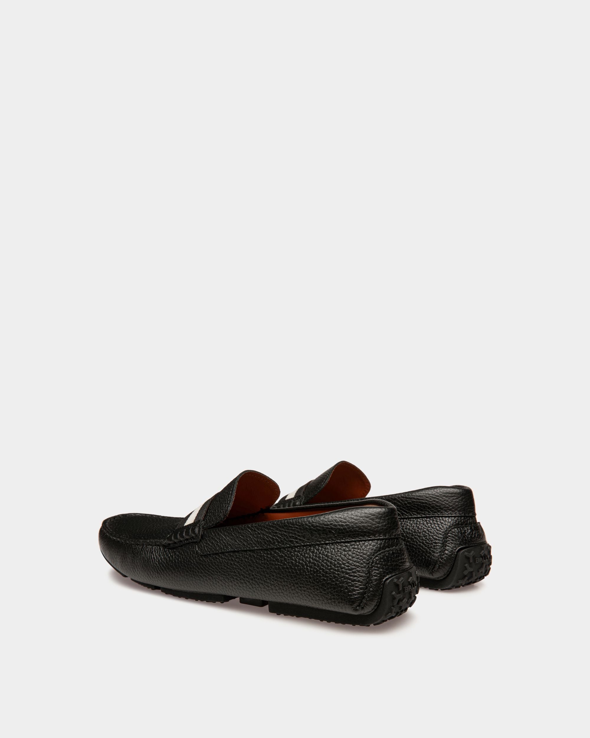 Driver Pilot In Pelle Granata Nera - Uomo - Bally - 03