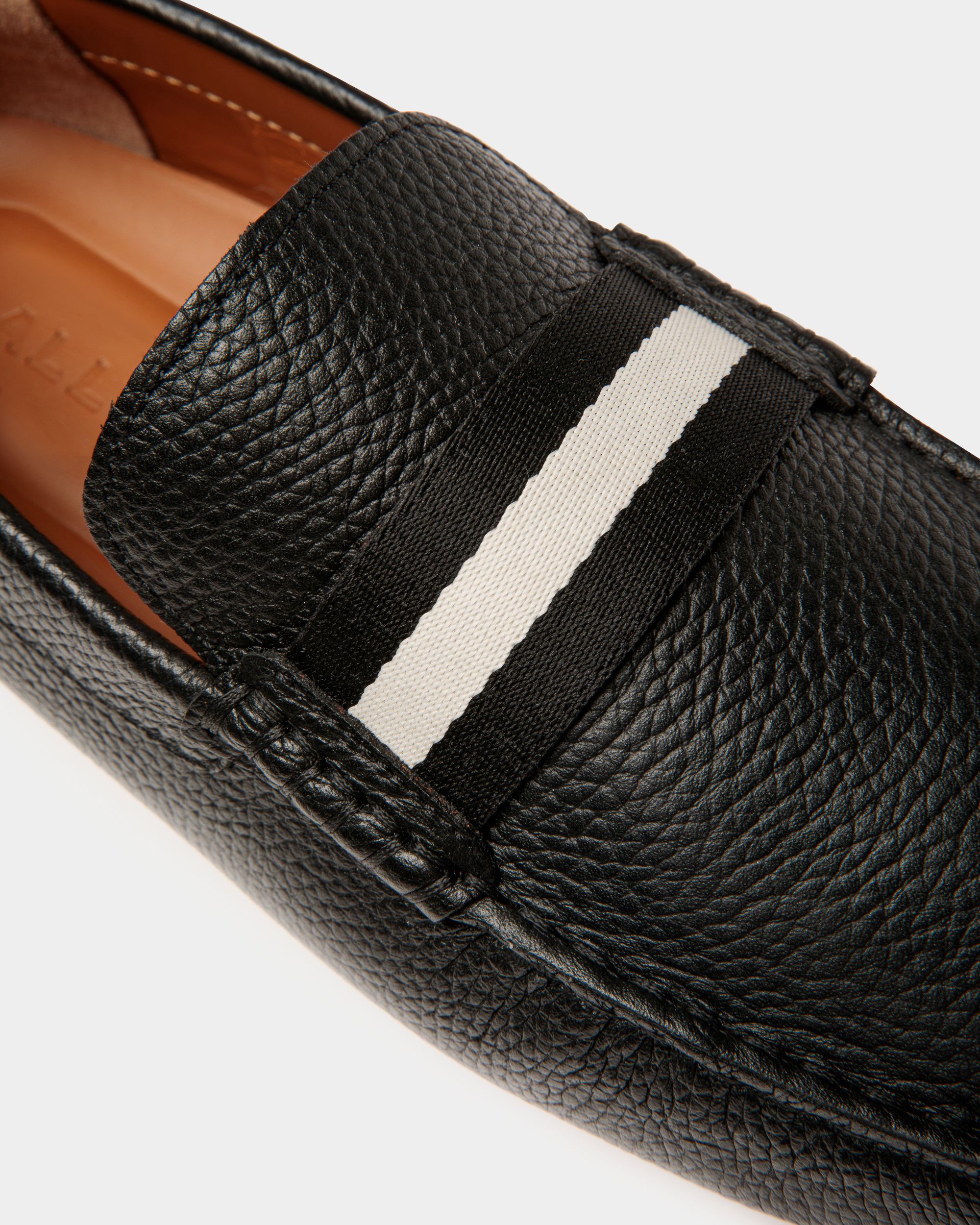 Driver Pilot In Pelle Granata Nera - Uomo - Bally - 04