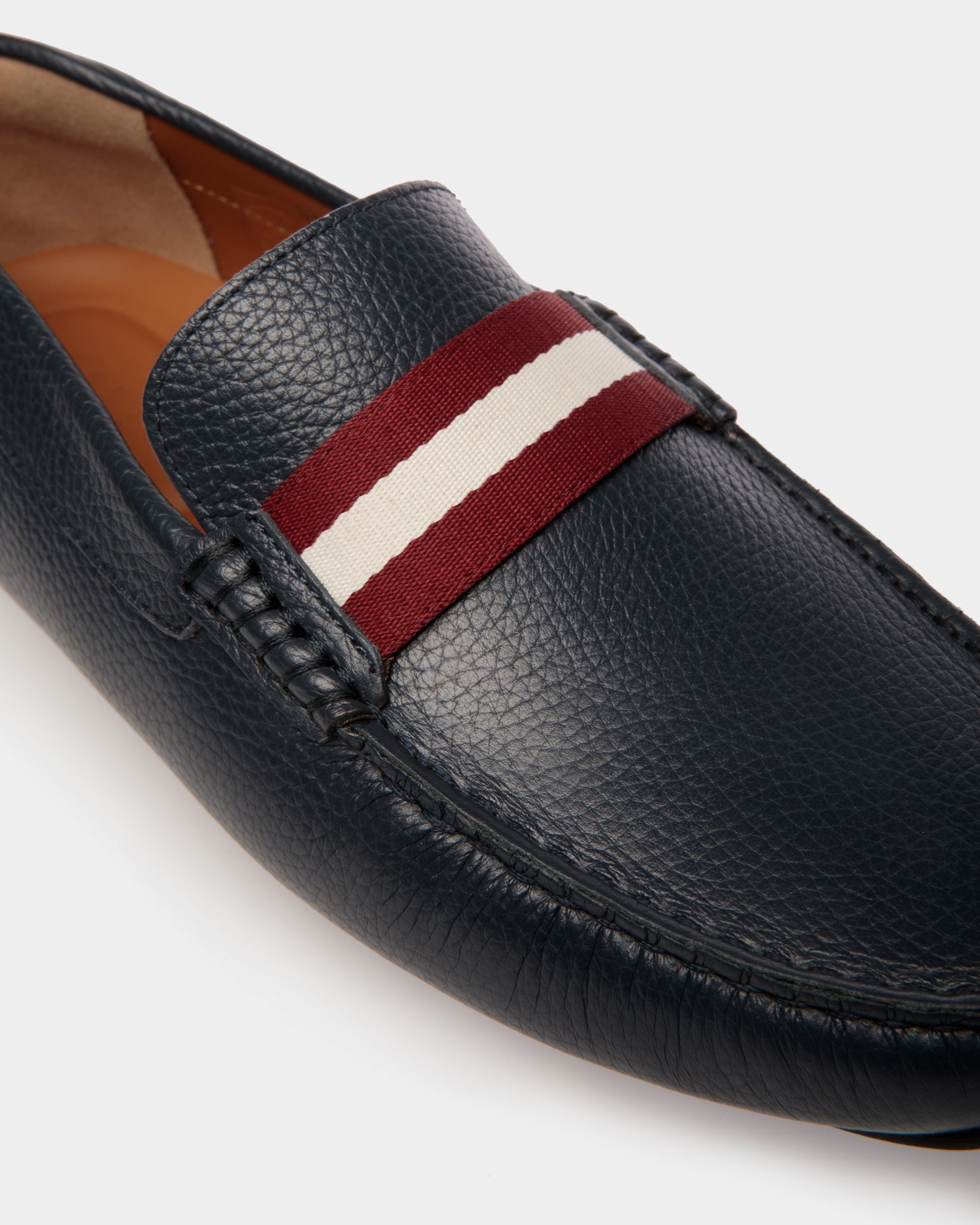 Driver Pilot In Pelle Zigrinata Blu - Uomo - Bally - 04