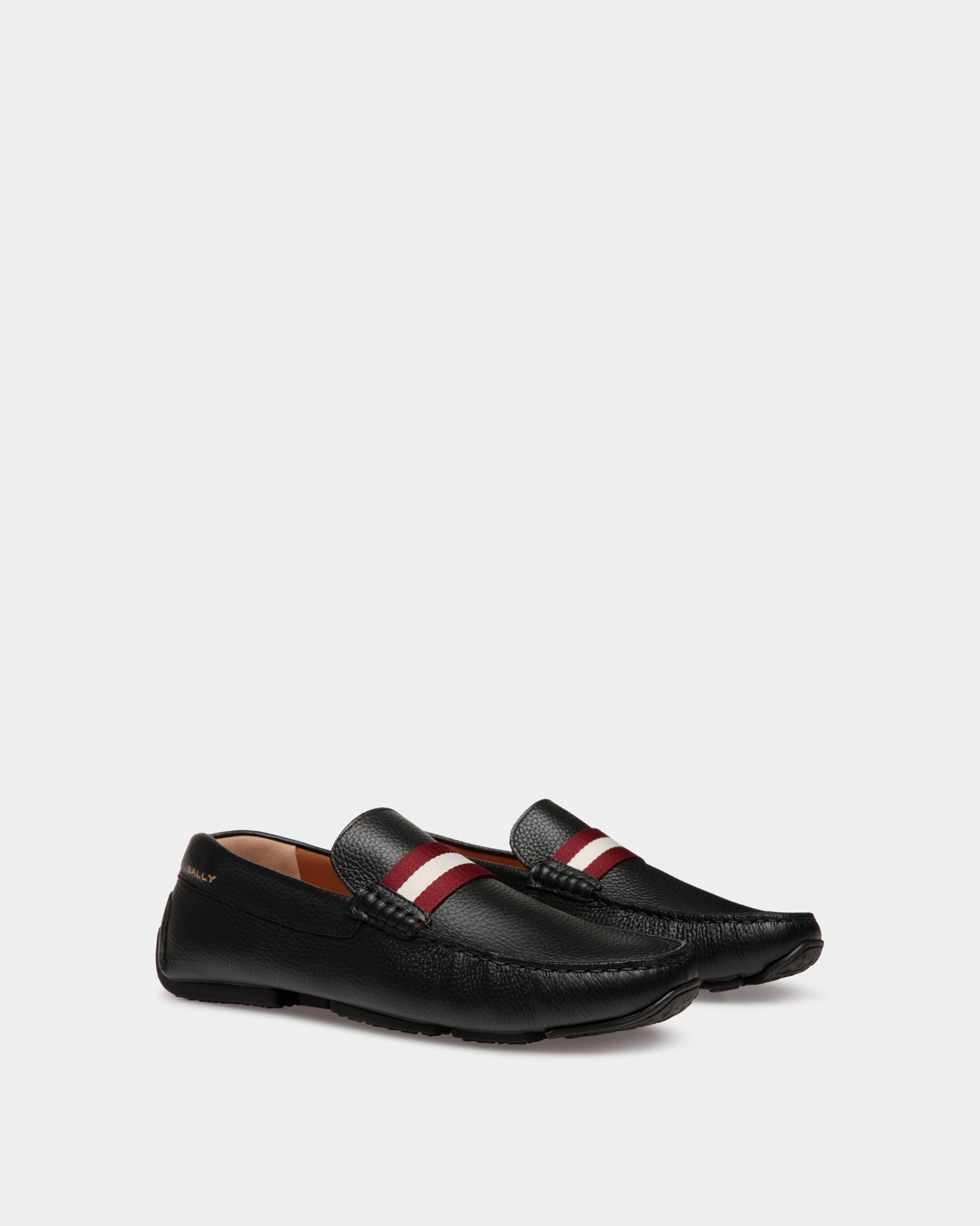 Driver Pilot In Pelle Zigrinata Nera - Uomo - Bally - 03