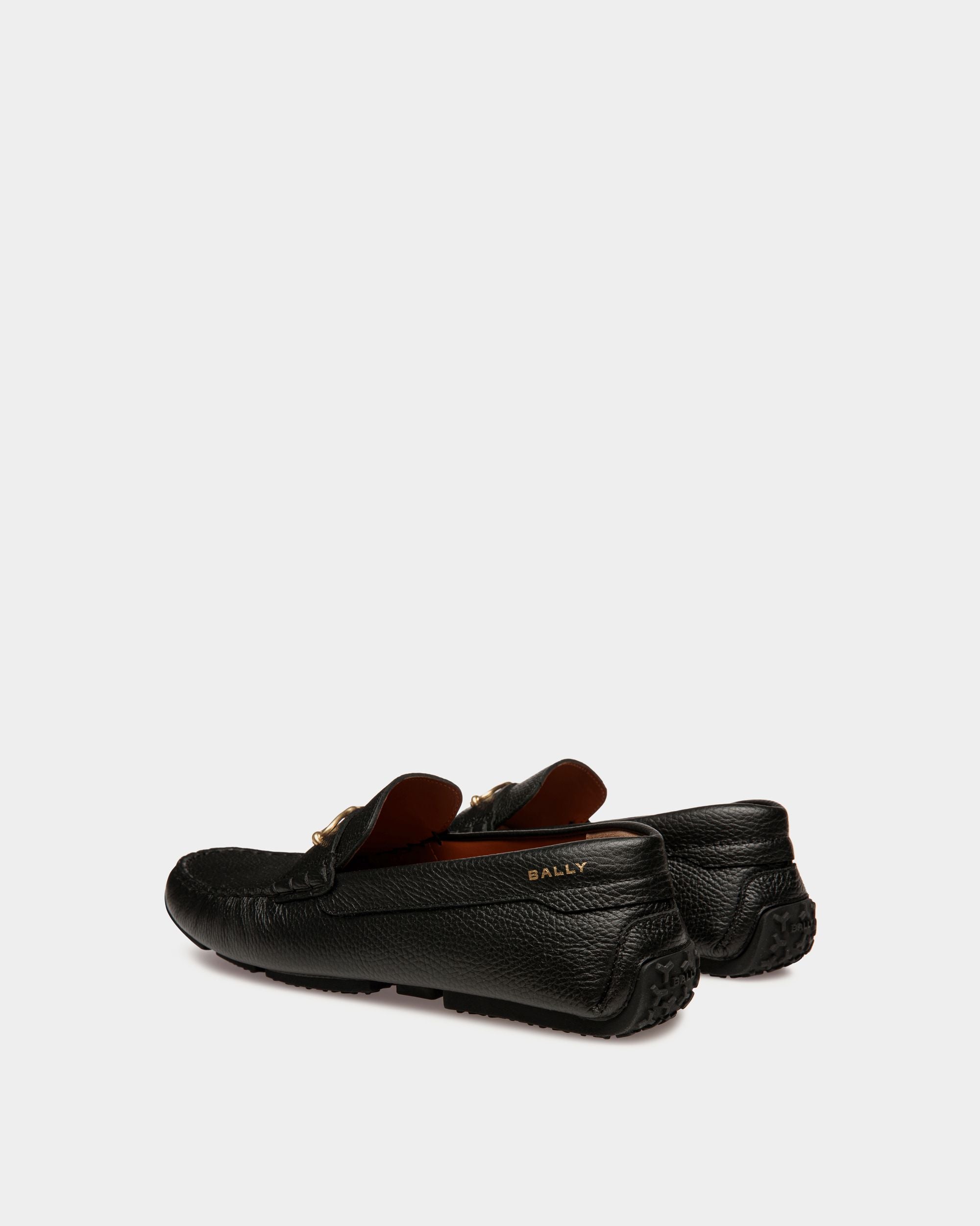 Driver Pilot In Pelle Granata Nera - Uomo - Bally - 03