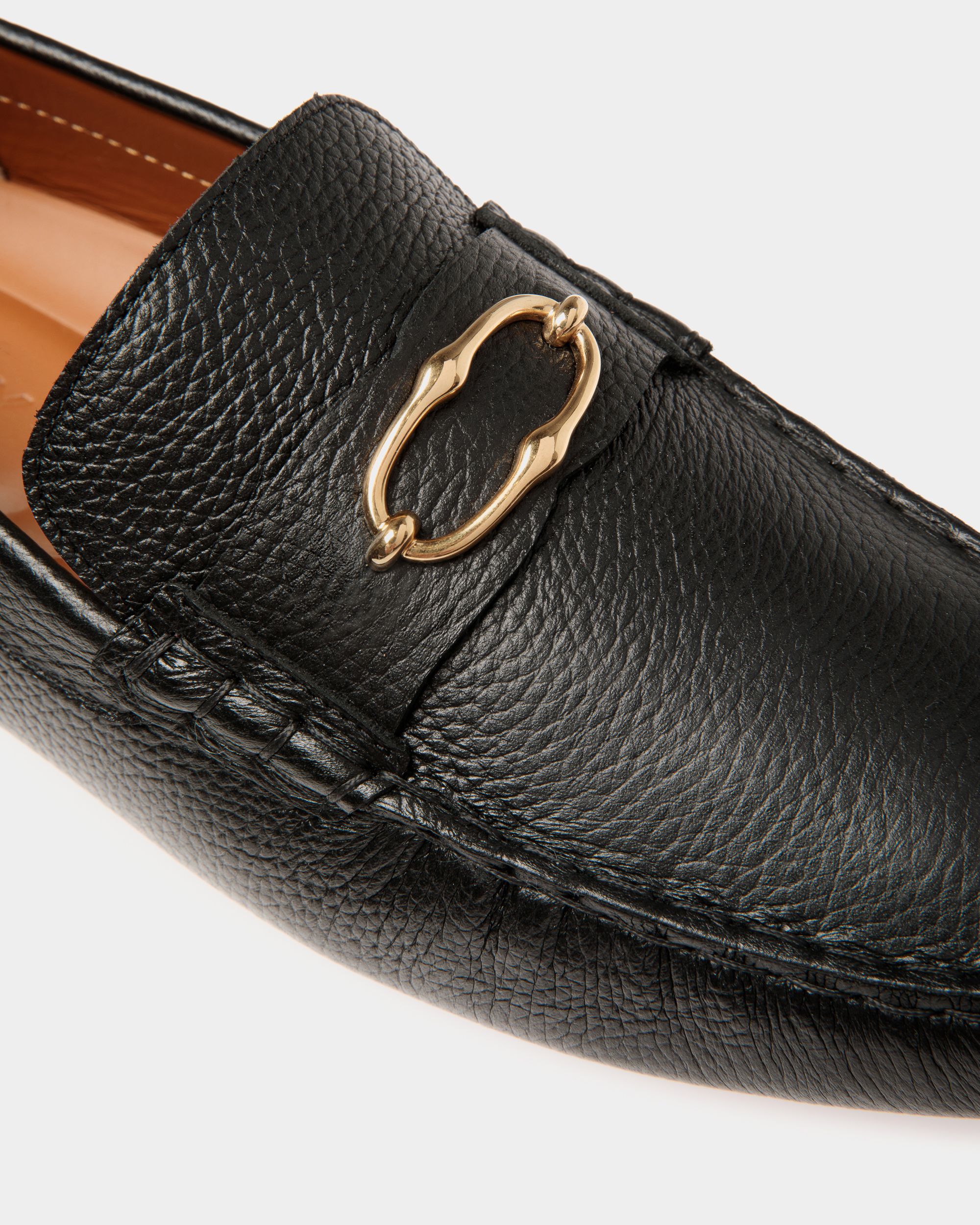 Driver Pilot In Pelle Granata Nera - Uomo - Bally - 04