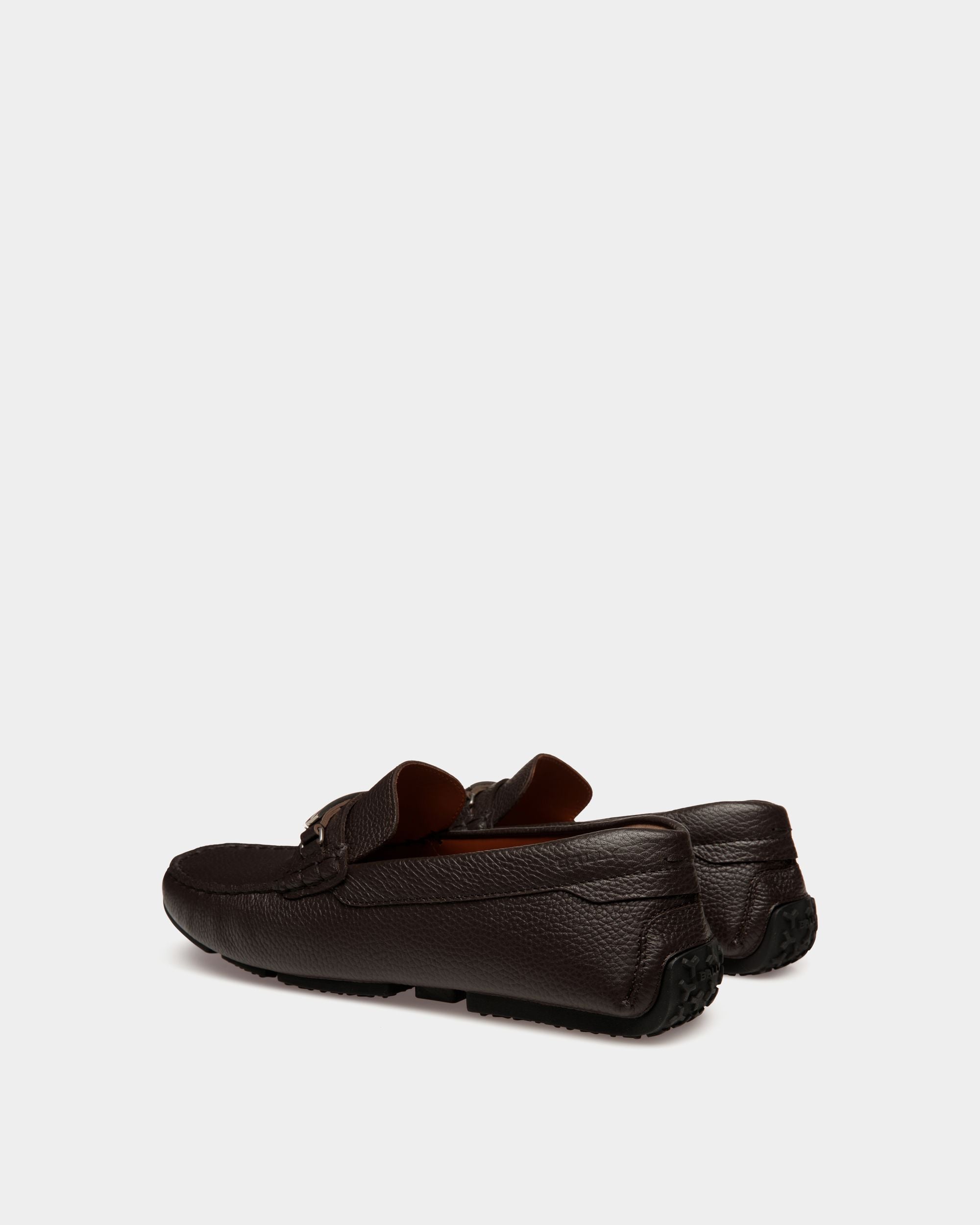 Driver Pilot In Pelle Granata Color Ebano - Uomo - Bally - 03