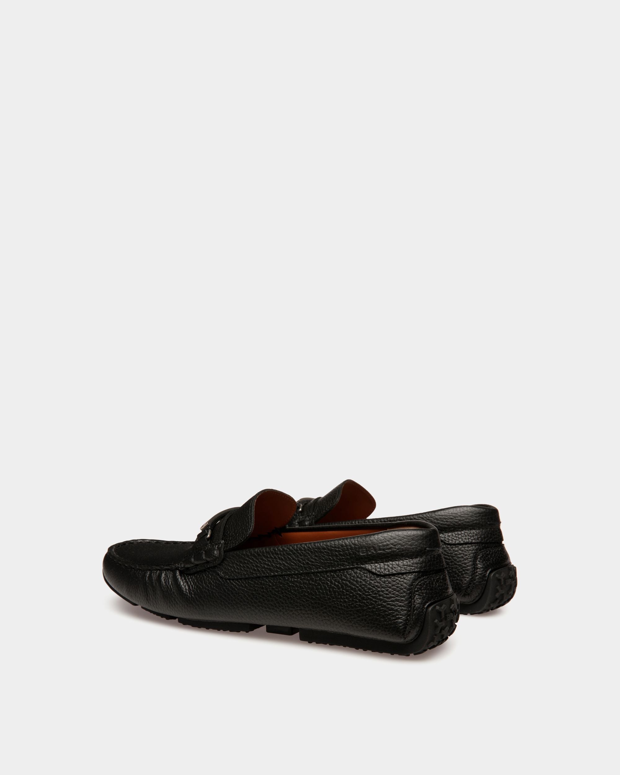 Driver Pilot In Pelle Granata Nera - Uomo - Bally - 04