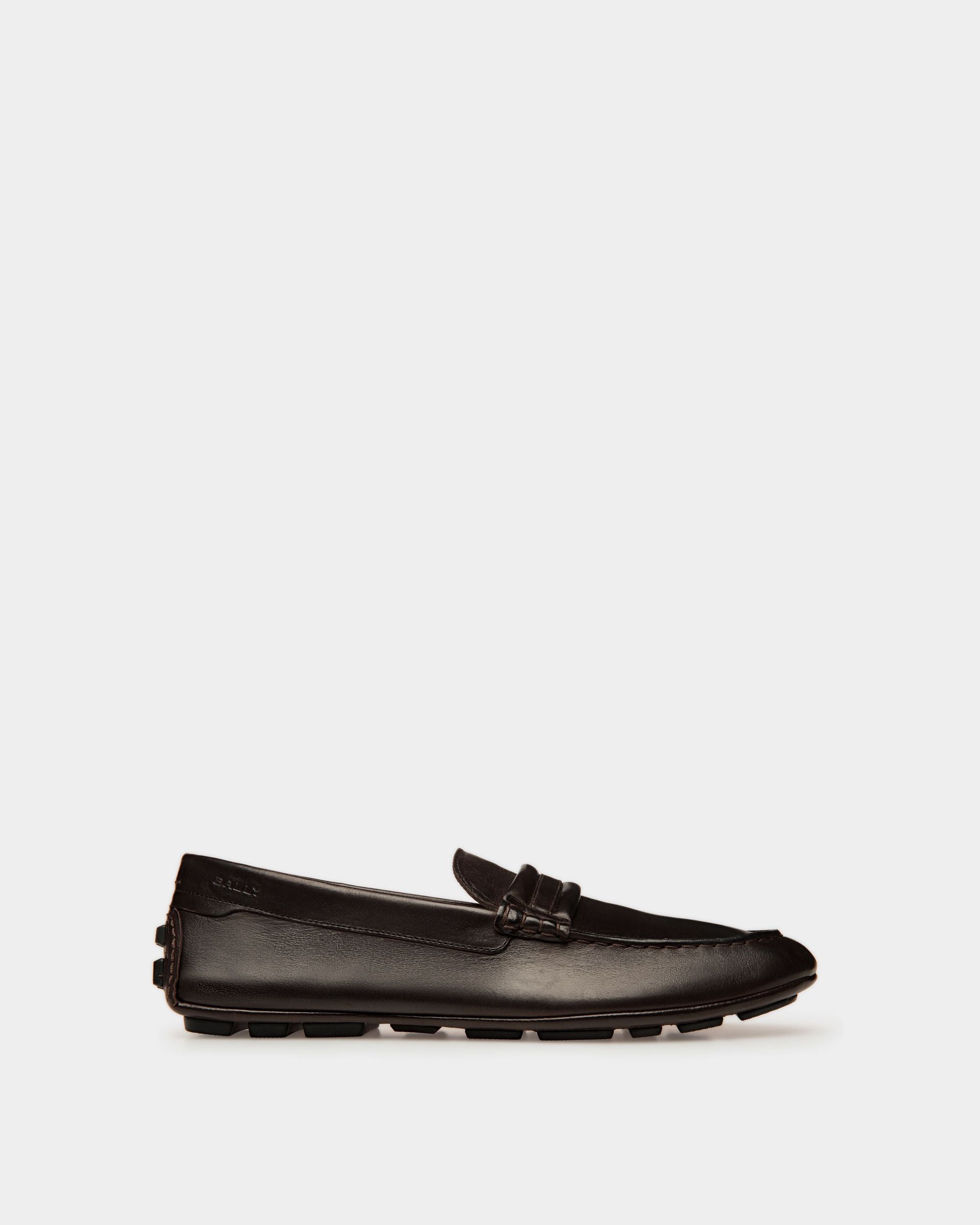 Driver Kerbs In Pelle Marrone Scuro - Uomo - Bally - 01