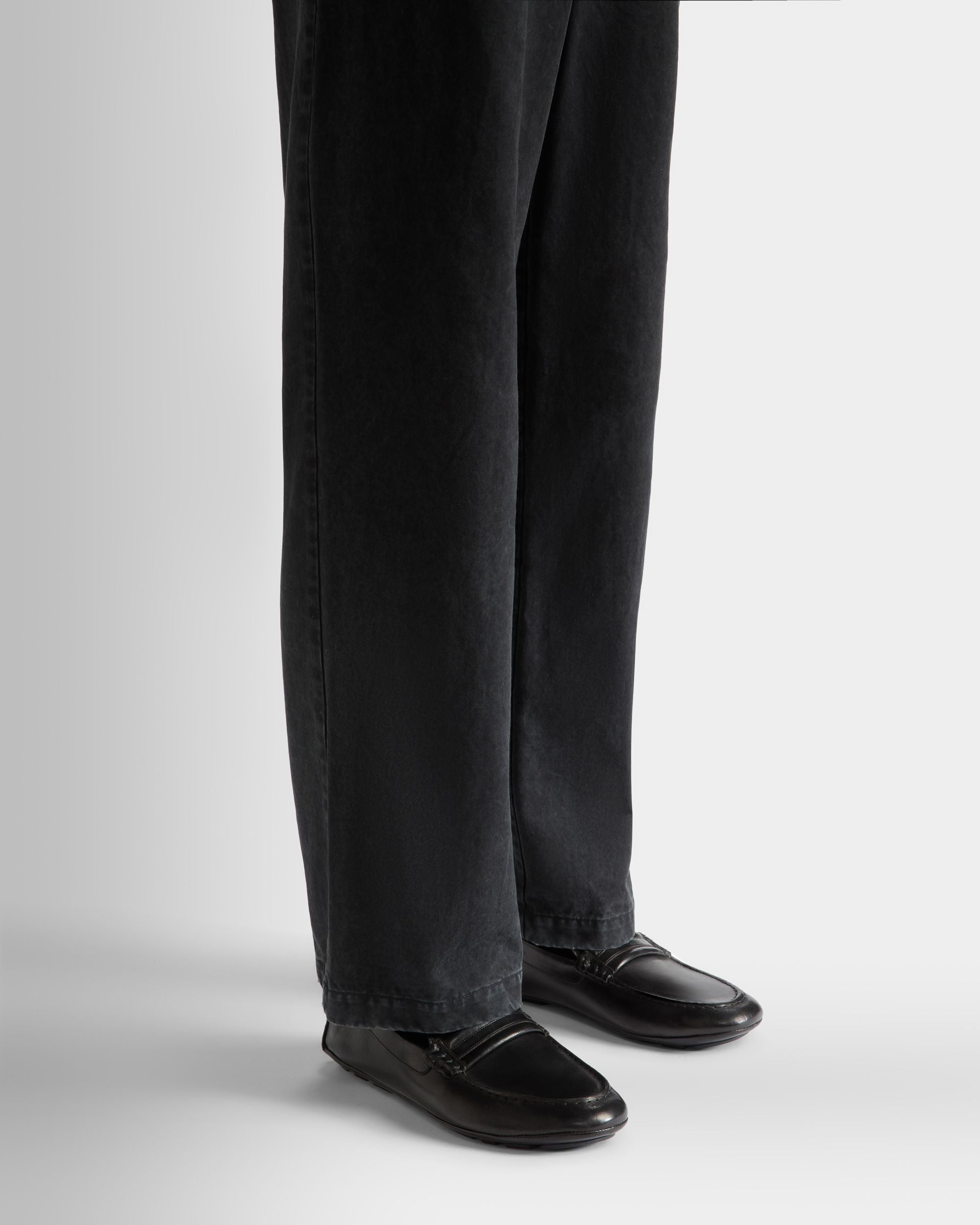 Driver Kerbs In Pelle Nera - Uomo - Bally - 02