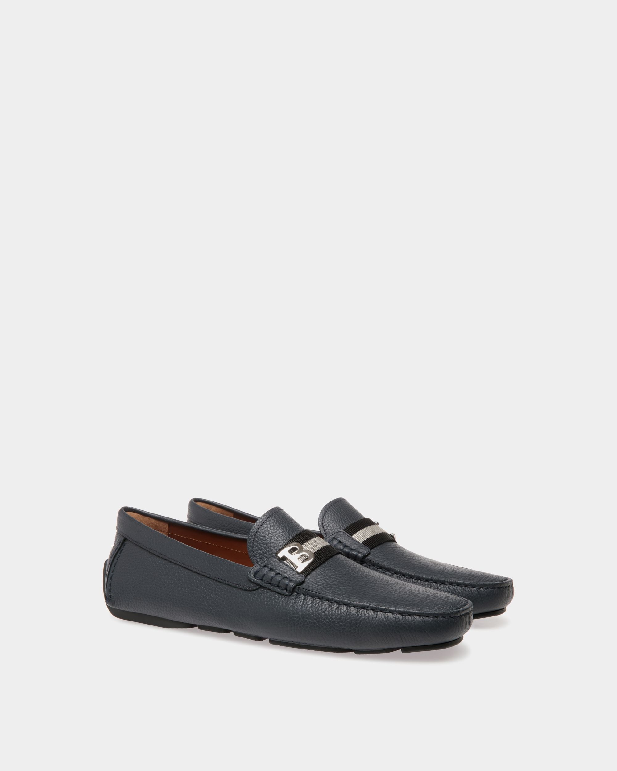 Driver In Pelle Granata Blu - Uomo - Bally - 02