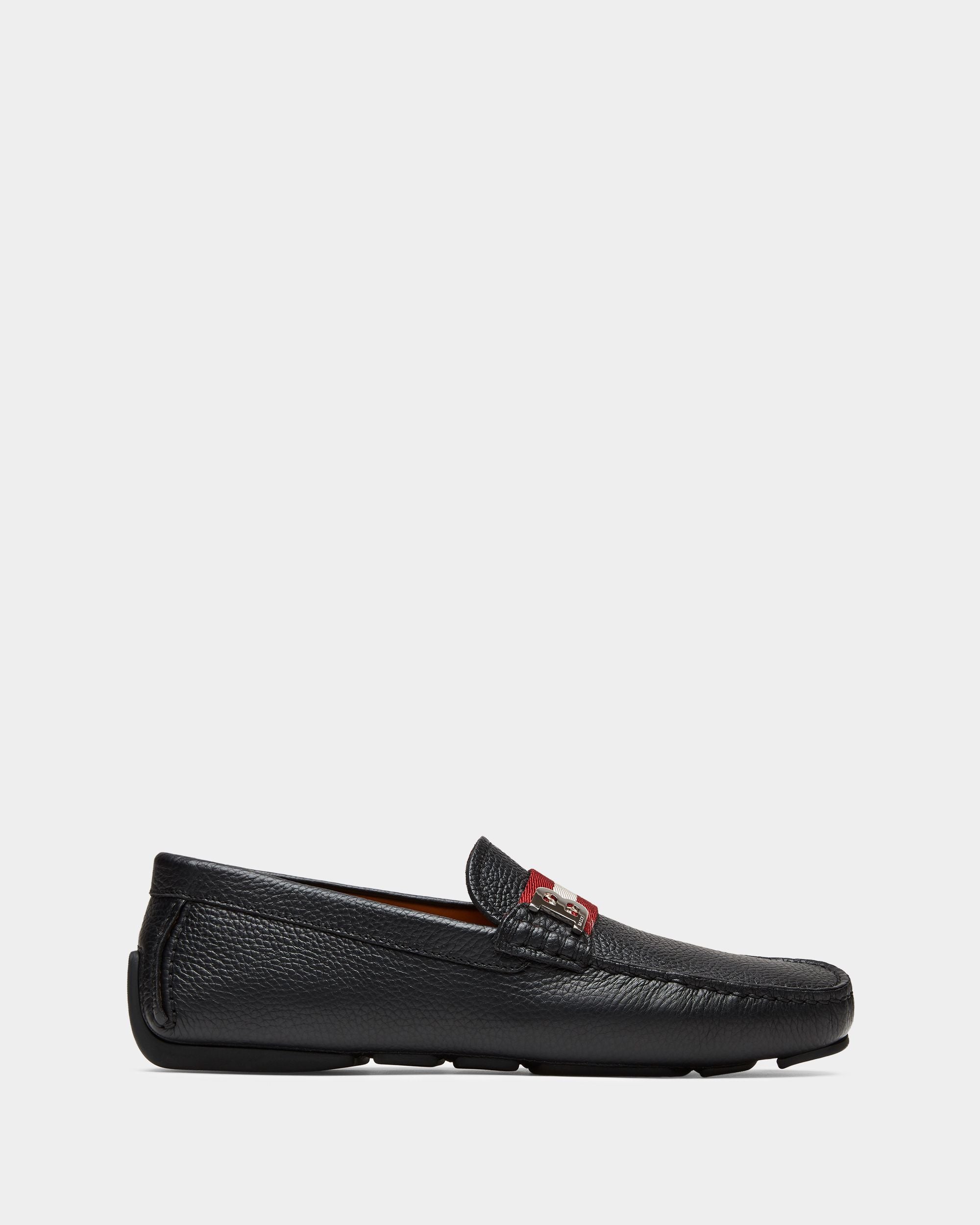 Driver In Pelle Granata Nera - Uomo - Bally - 01