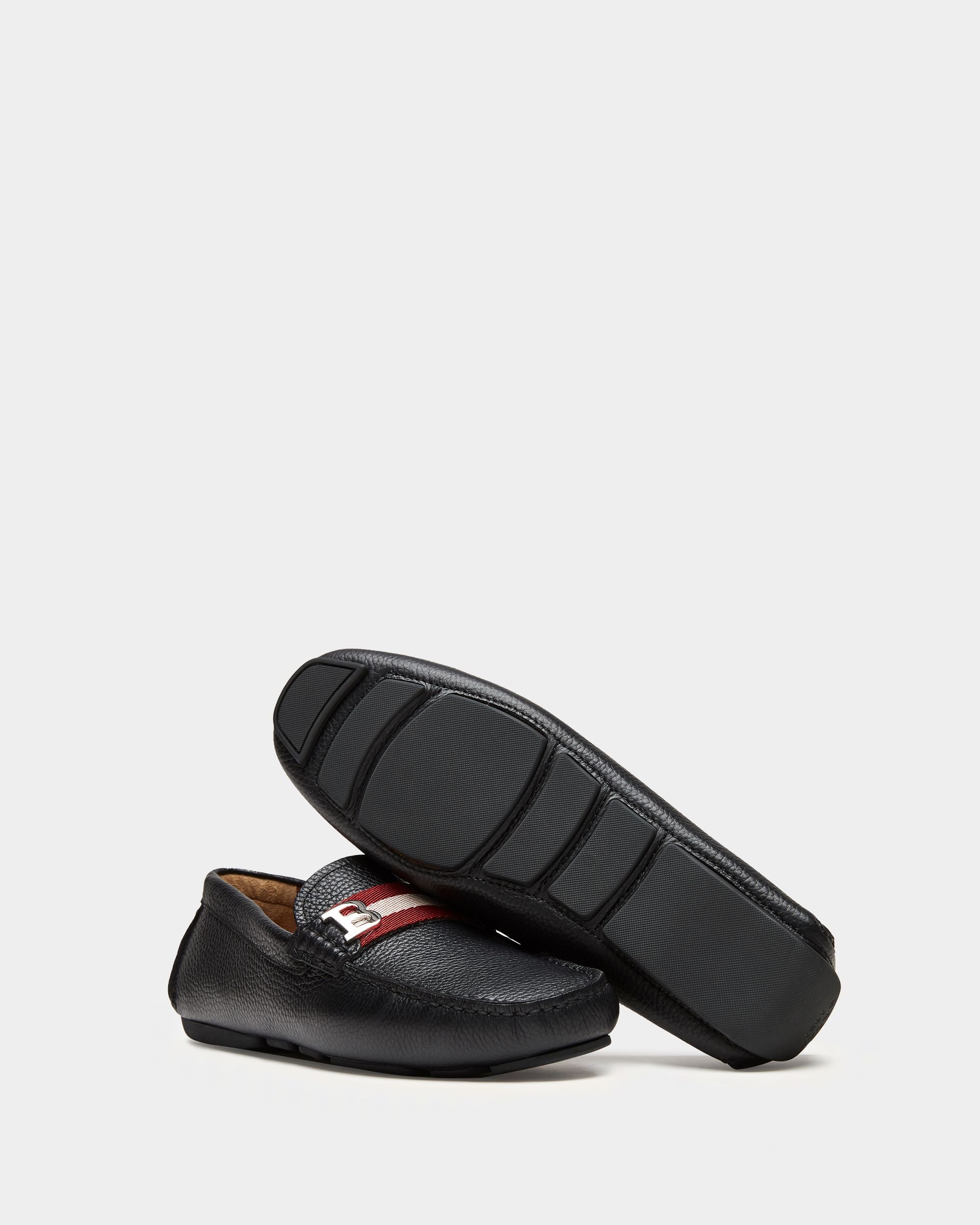 Driver In Pelle Granata Nera - Uomo - Bally - 03