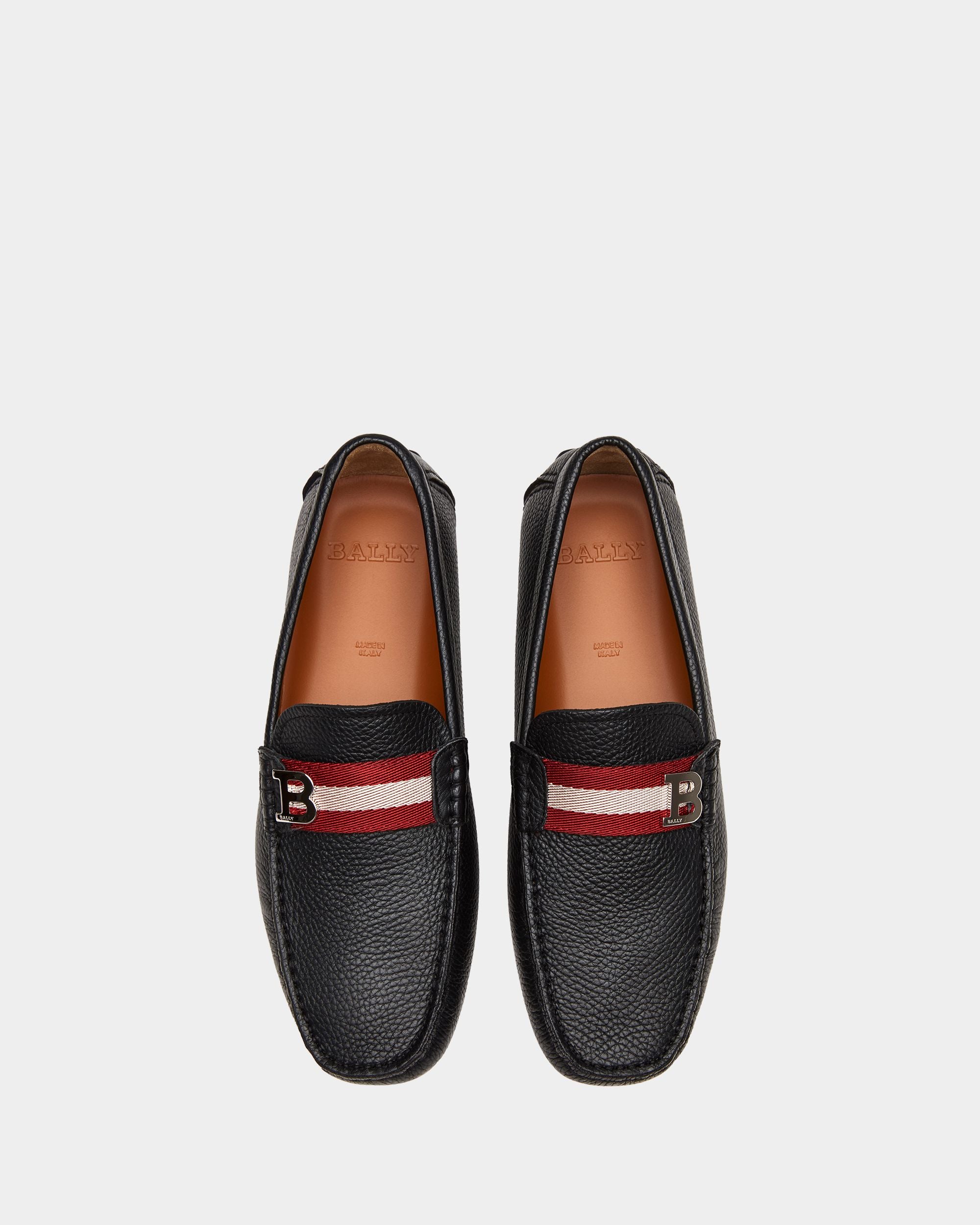 Driver In Pelle Granata Nera - Uomo - Bally - 05