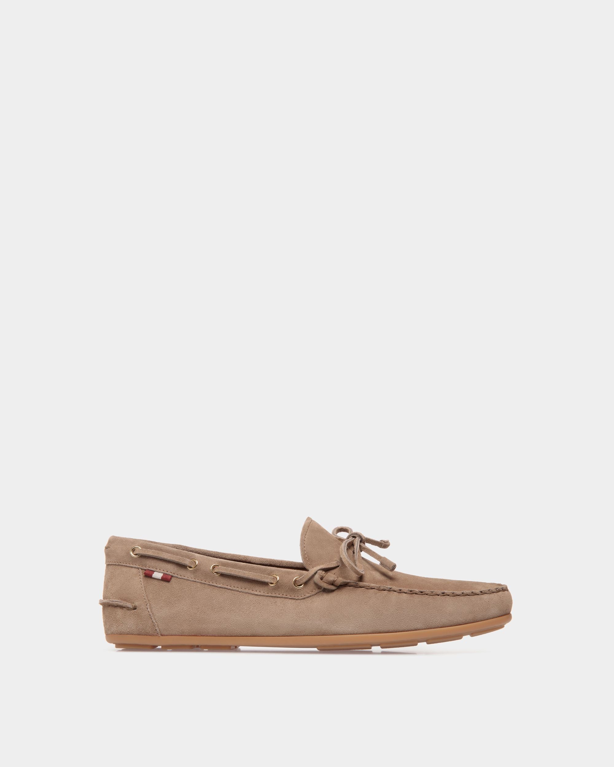Driver Clay In Pelle Scamosciata Grigio Talpa - Uomo - Bally - 01