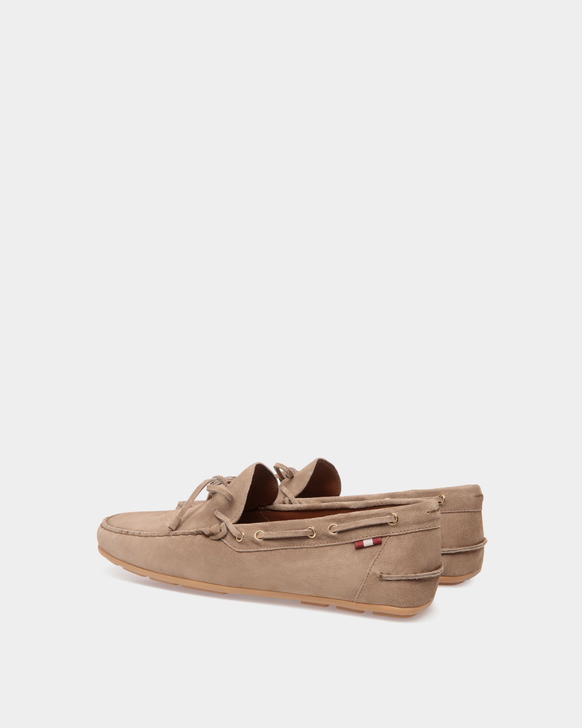 Driver Clay In Pelle Scamosciata Grigio Talpa - Uomo - Bally - 03