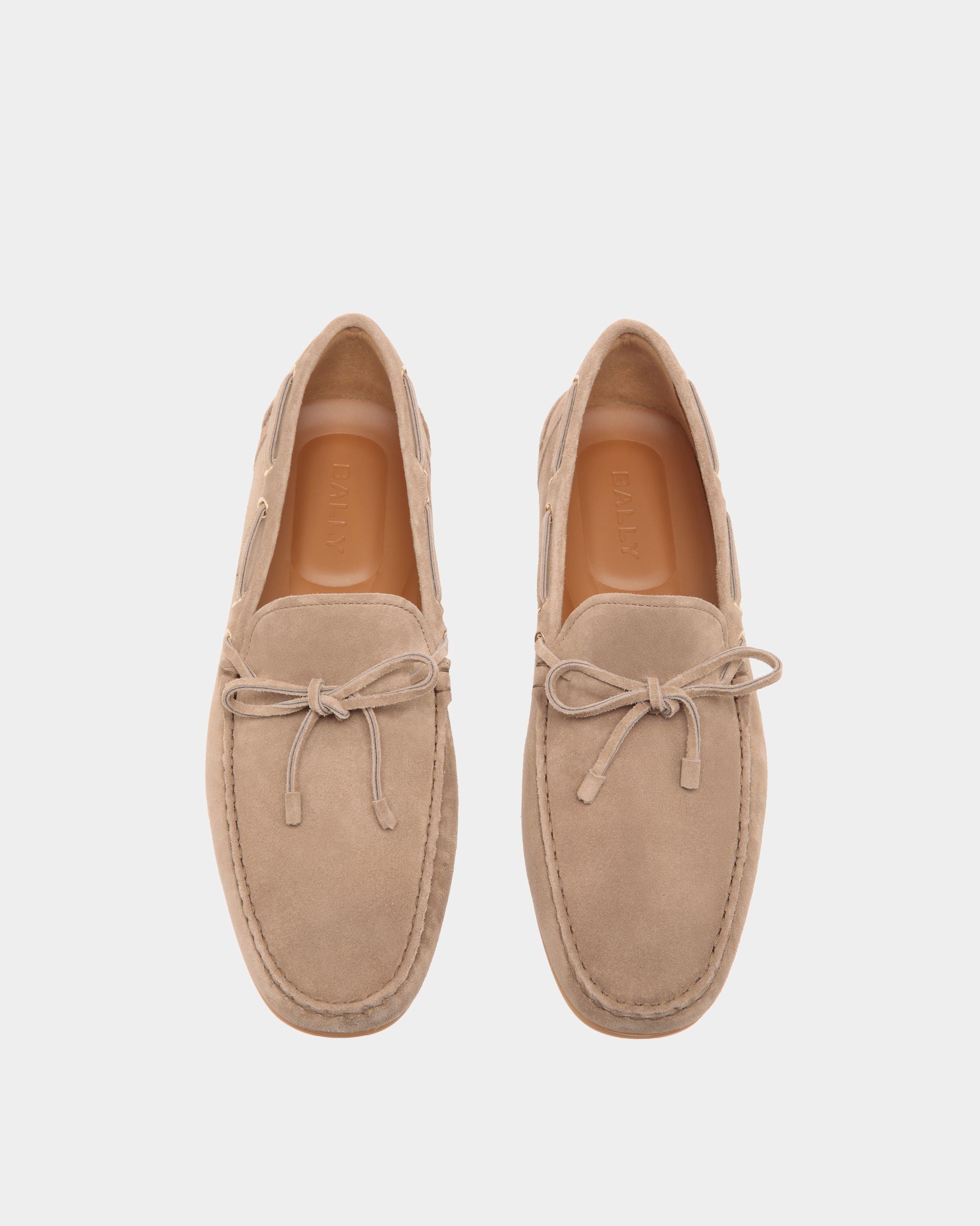 Driver Clay In Pelle Scamosciata Grigio Talpa - Uomo - Bally - 04