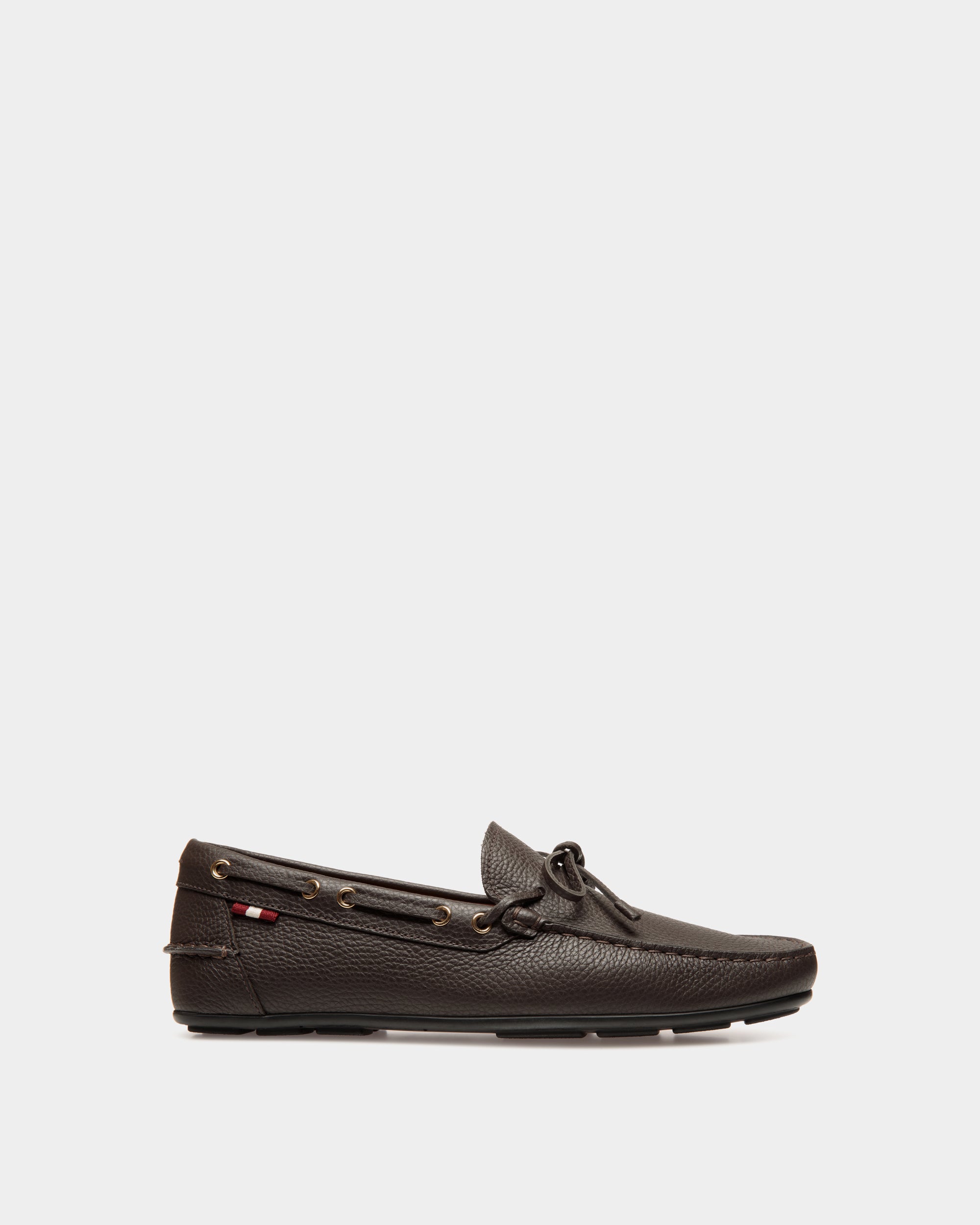 Driver Clay In Pelle Granata Color Ebano - Uomo - Bally - 01