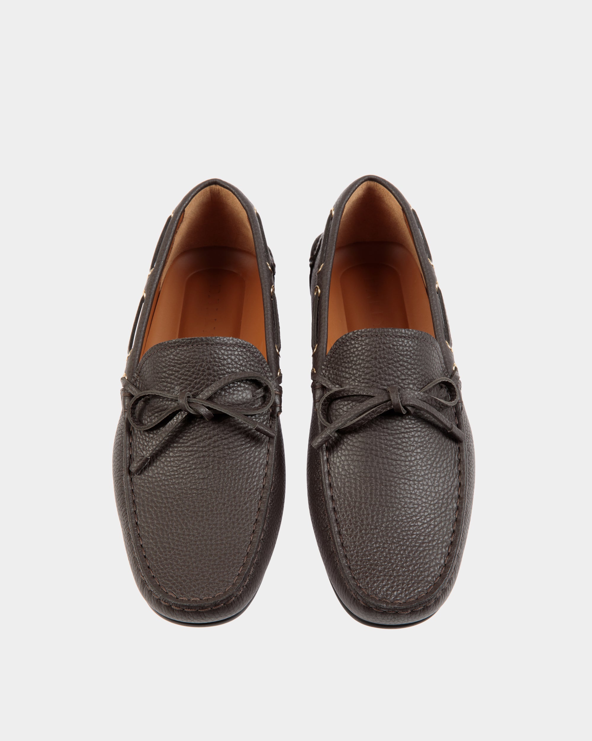 Driver Clay In Pelle Granata Color Ebano - Uomo - Bally - 05